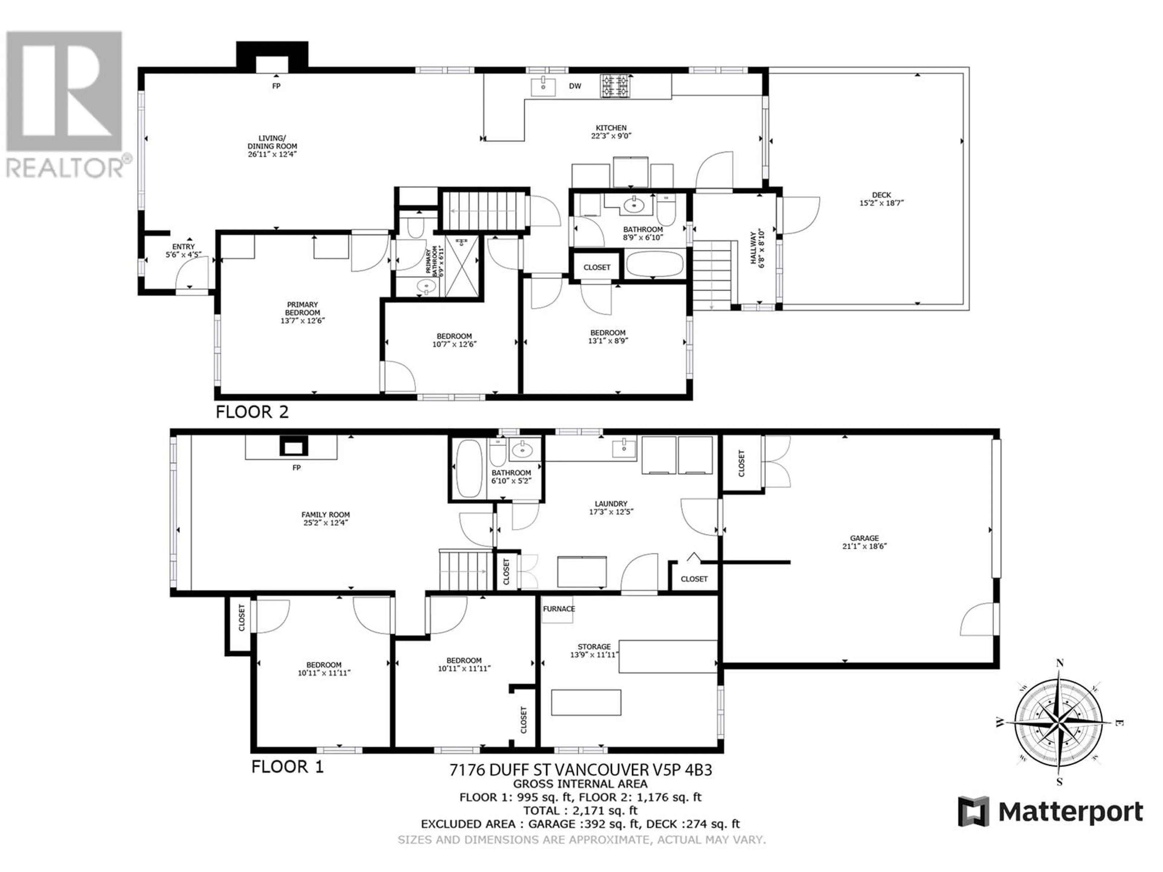 Floor plan for 7176 DUFF STREET, Vancouver British Columbia V5P4B3