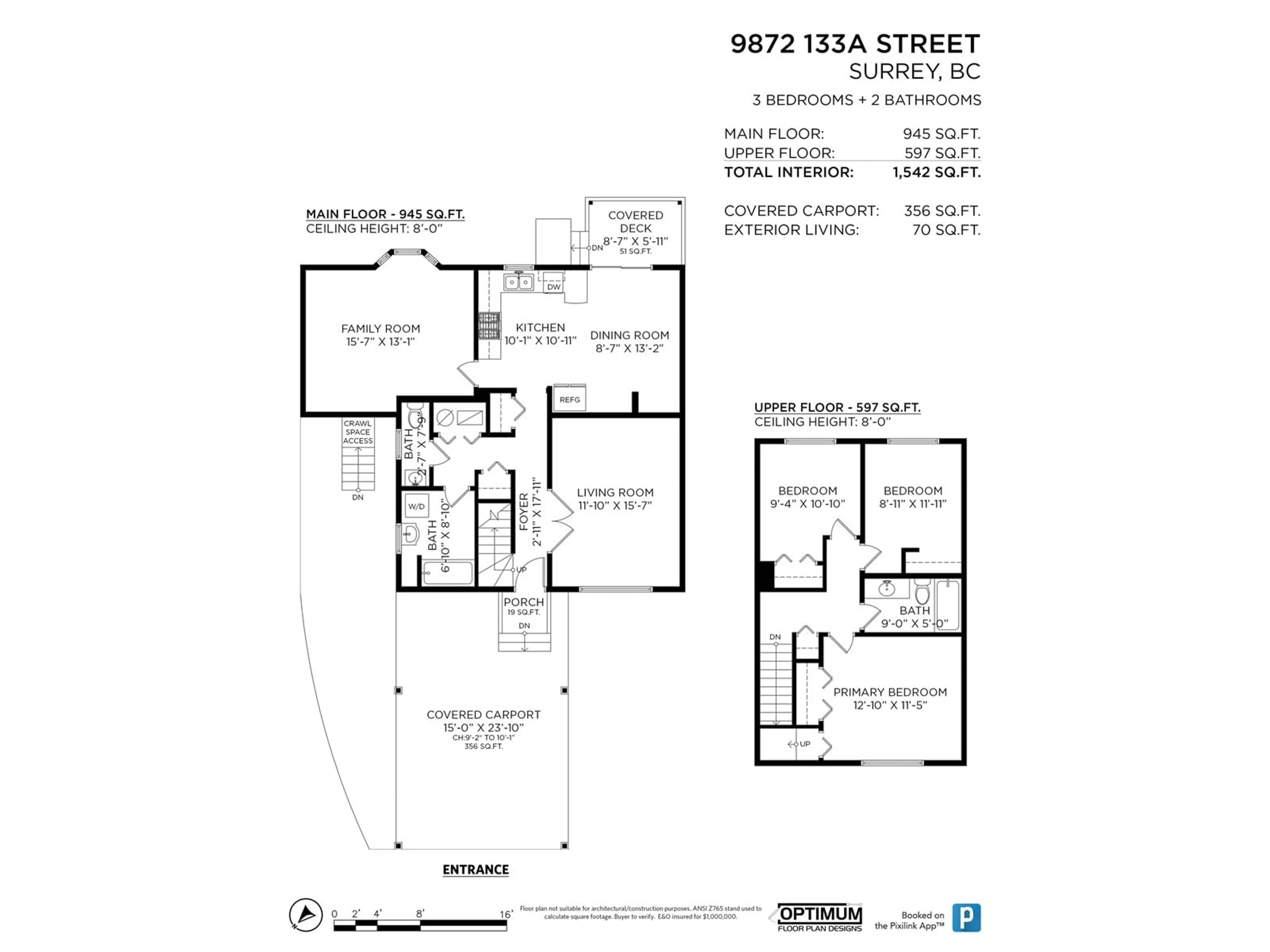 Floor plan for 9872 133A STREET, Surrey British Columbia V3T5G5