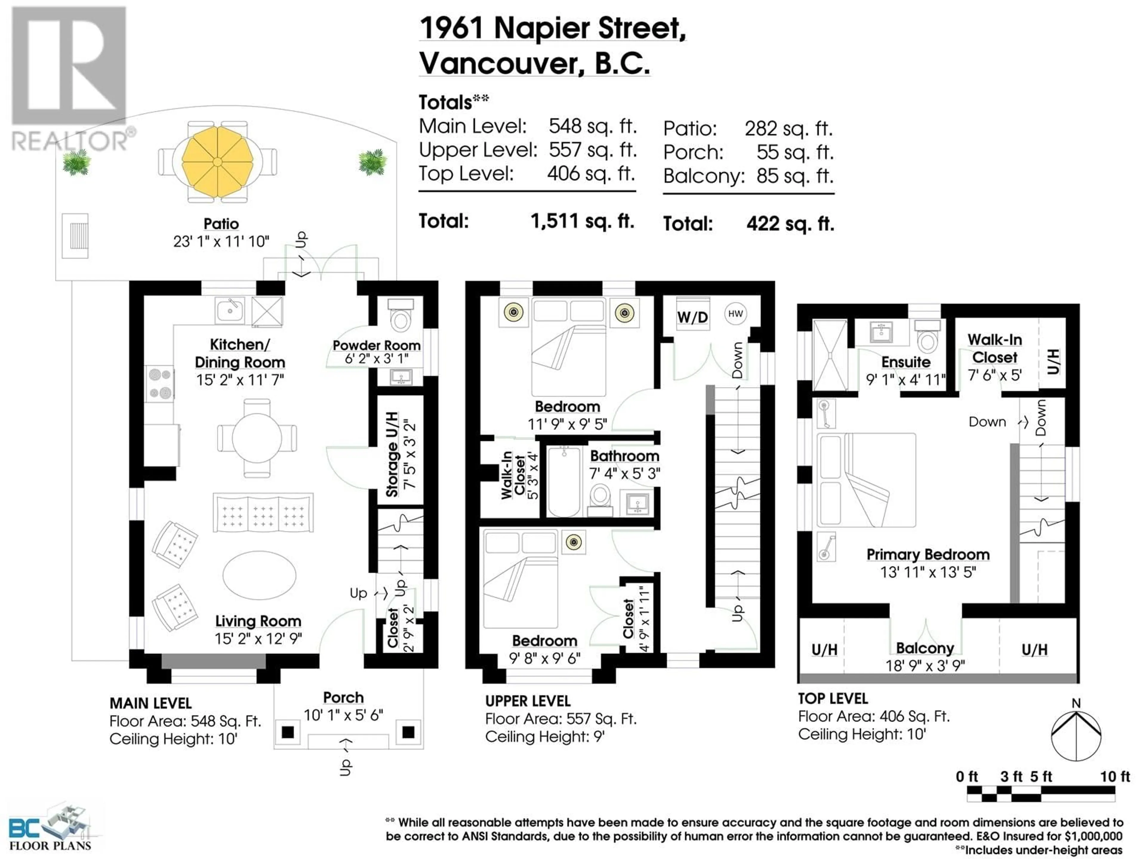 Floor plan for 1961 NAPIER STREET, Vancouver British Columbia V5L2N6