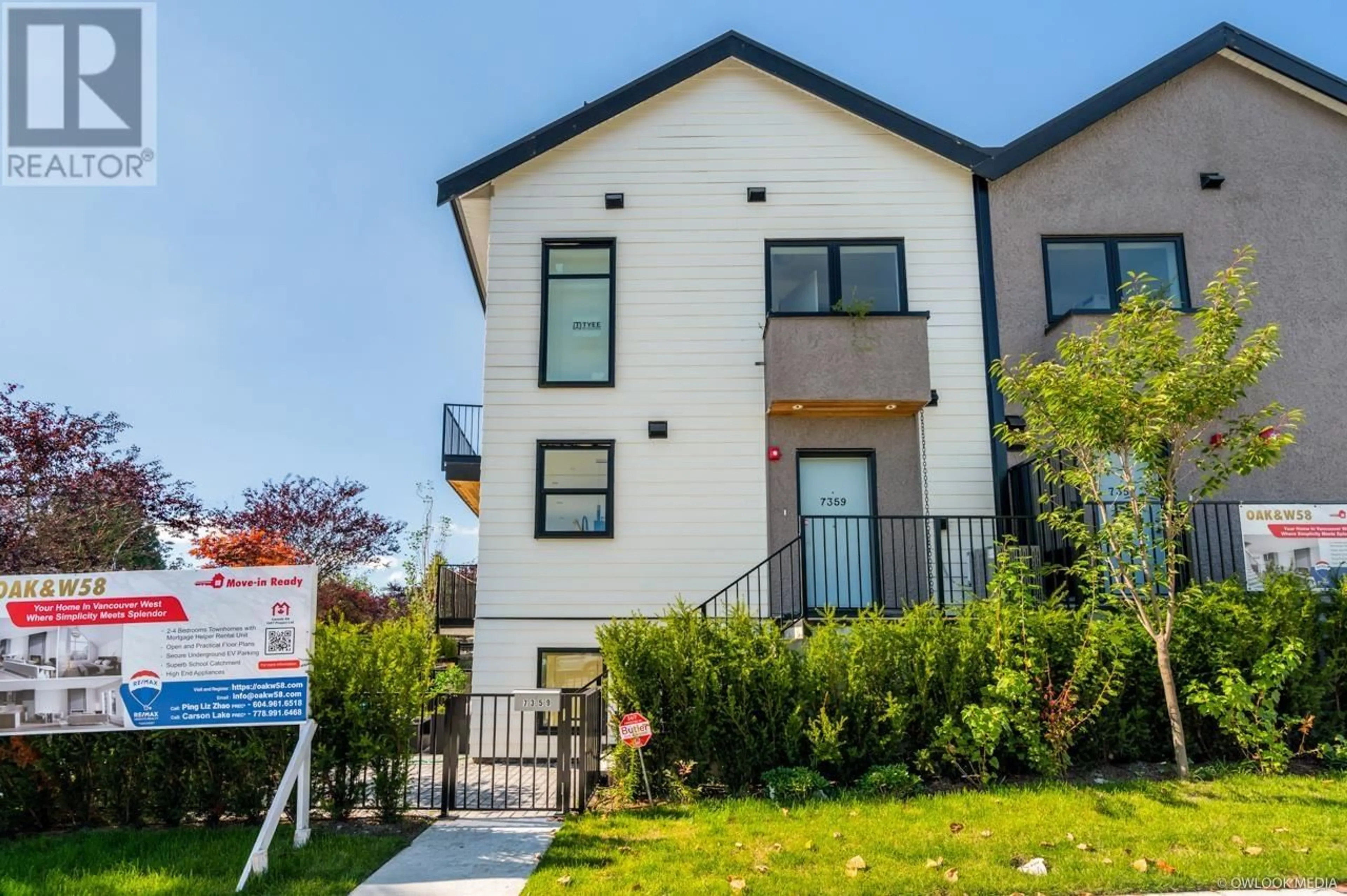 A pic from exterior of the house or condo, the fenced backyard for 7359 OAK STREET, Vancouver British Columbia V0V0V0