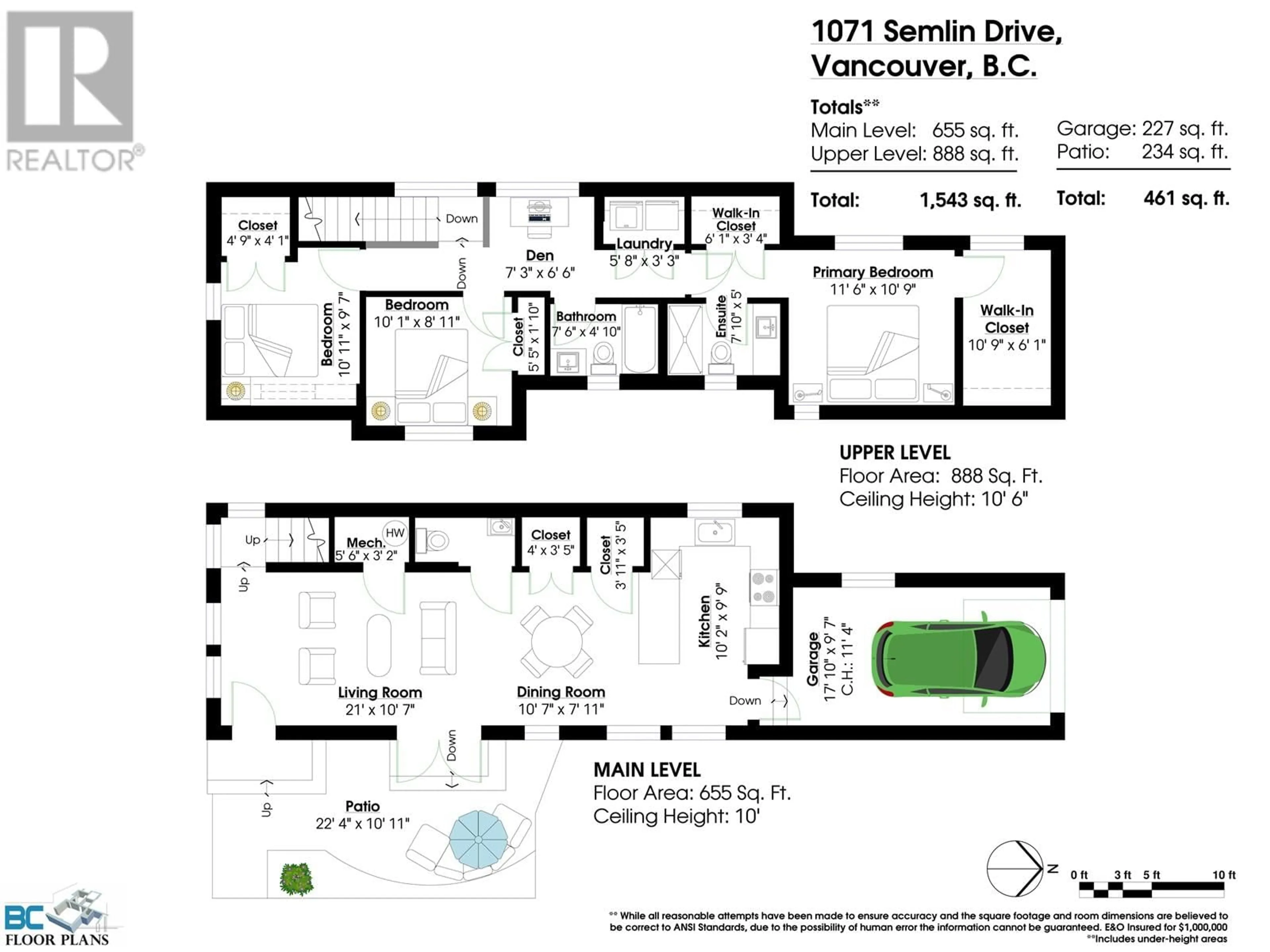 Floor plan for 1071 SEMLIN DRIVE, Vancouver British Columbia V5L2N6