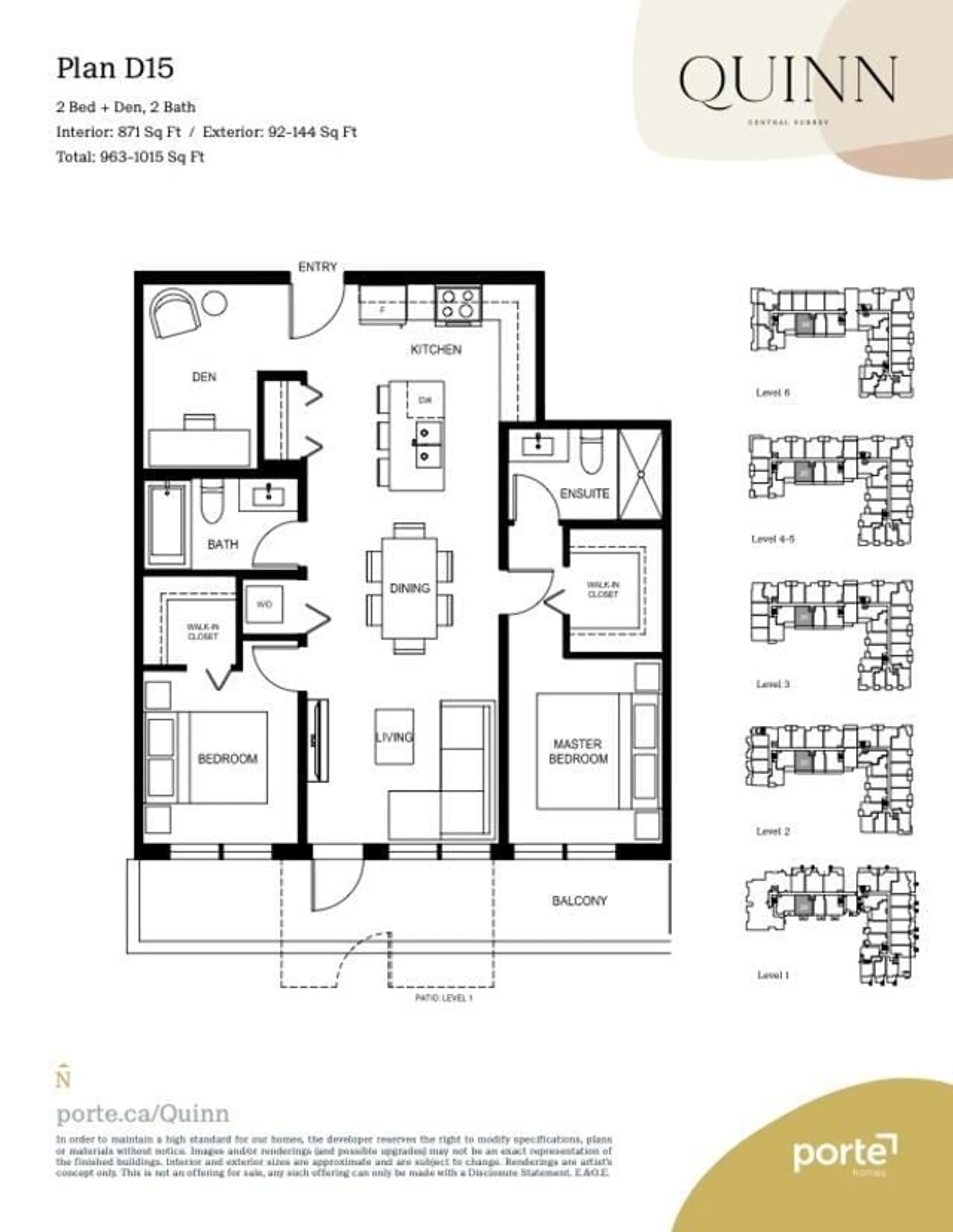 Floor plan for 624 9456 134TH STREET, Surrey British Columbia V3V5S4