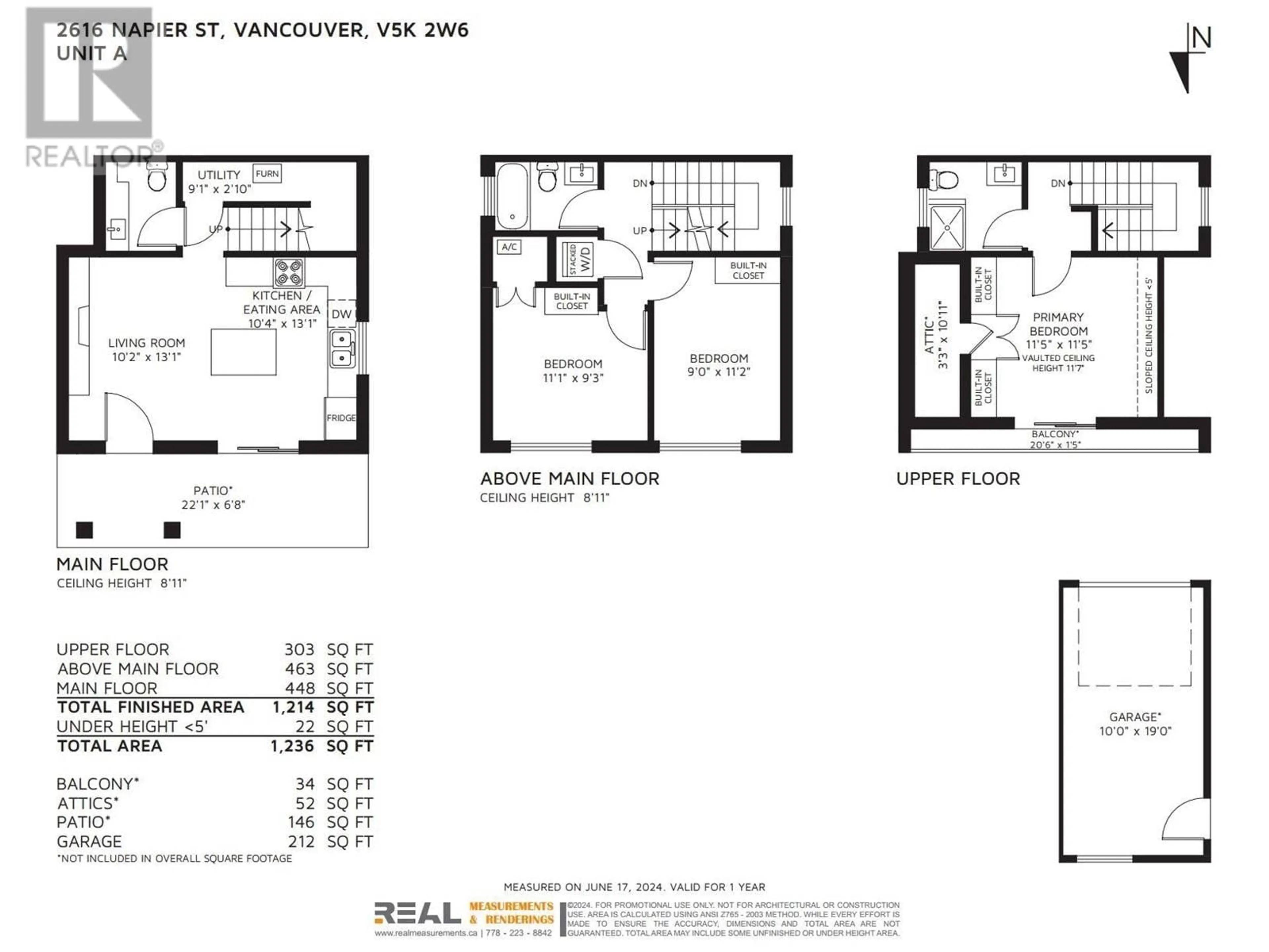 Floor plan for 1 2616 NAPIER STREET, Vancouver British Columbia V5K2W6