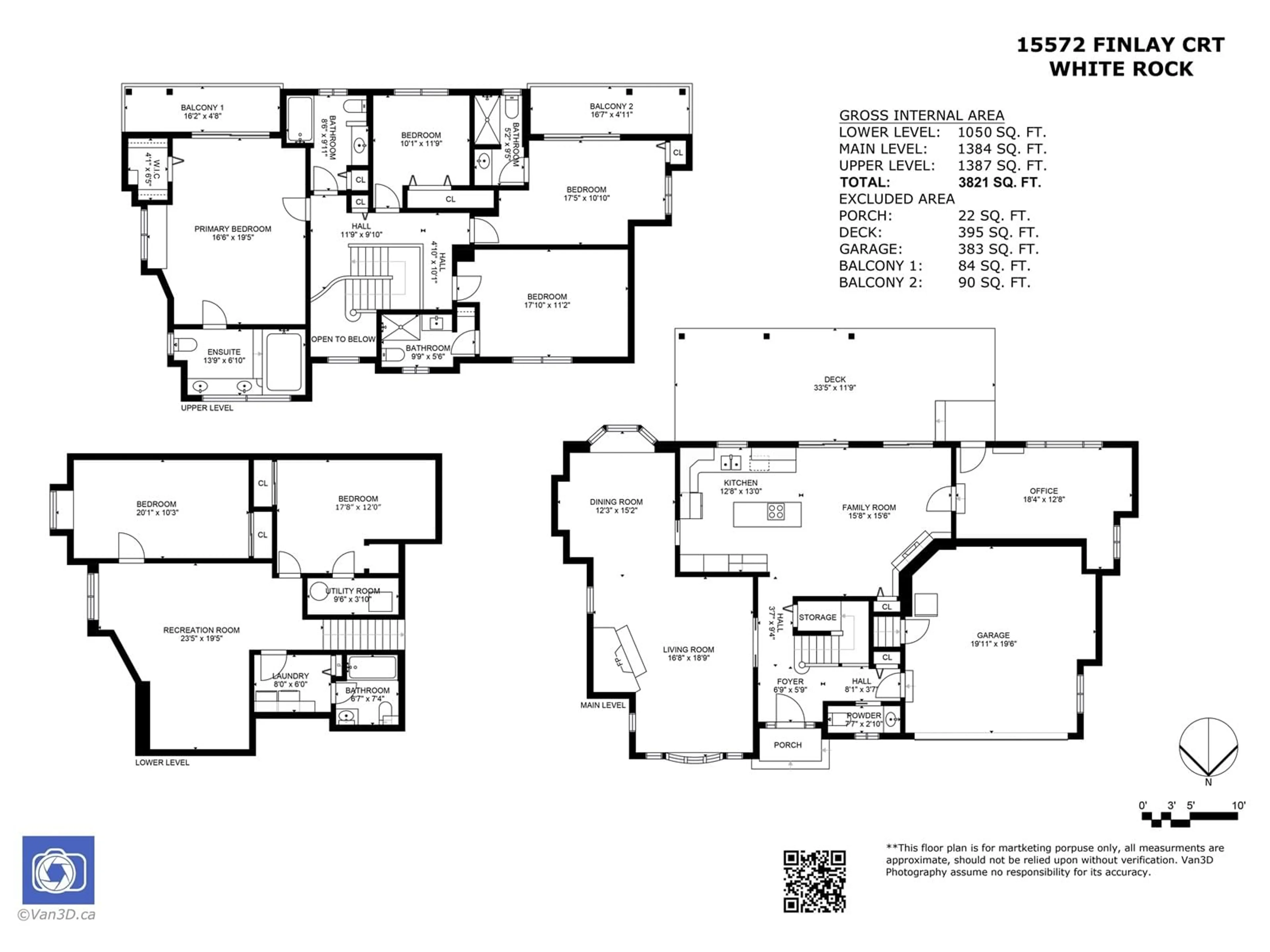 Floor plan for 15572 FINLAY COURT, White Rock British Columbia V4B5H3