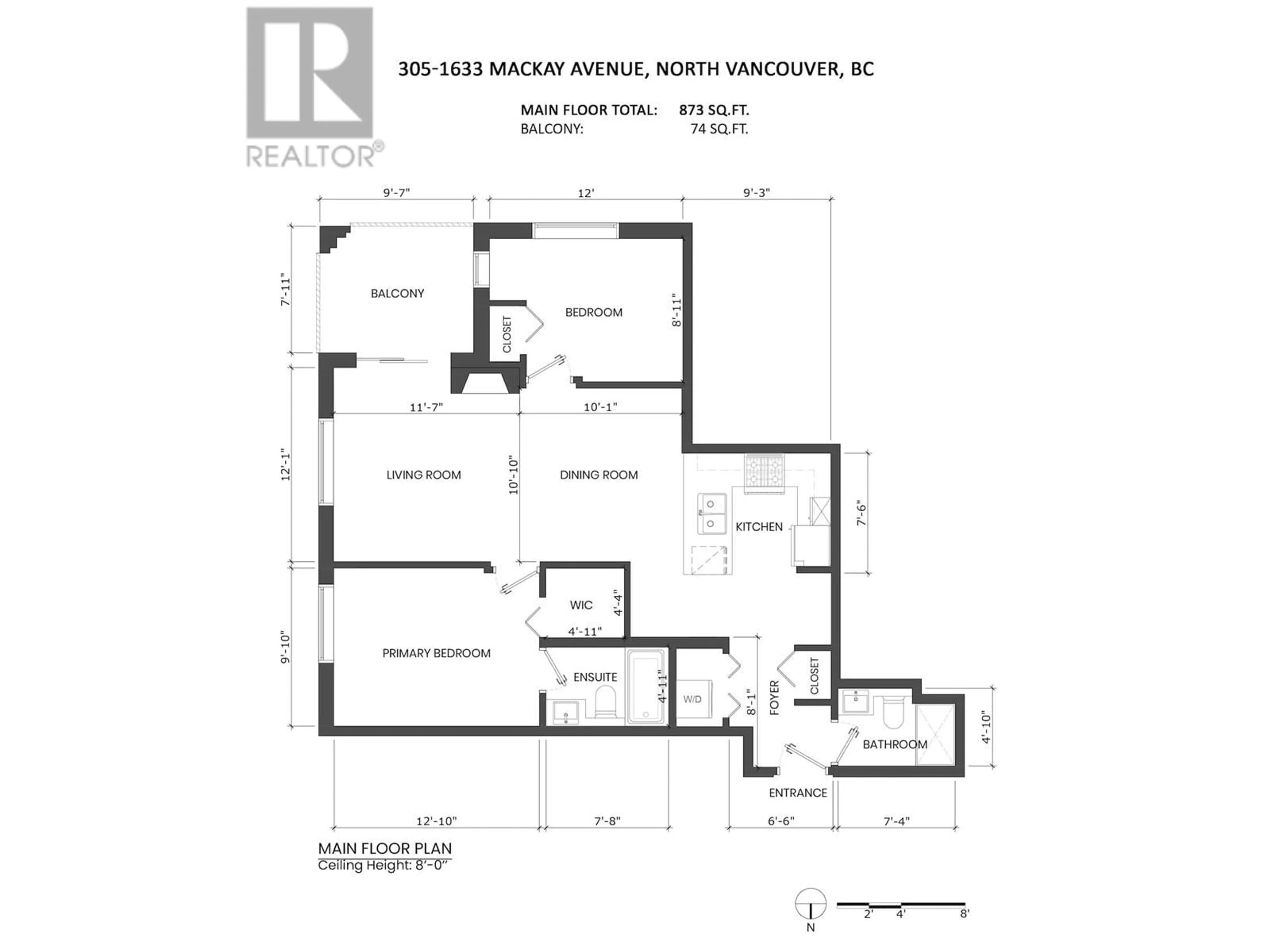 Floor plan for 305 1633 MACKAY AVENUE, North Vancouver British Columbia V7P0A2