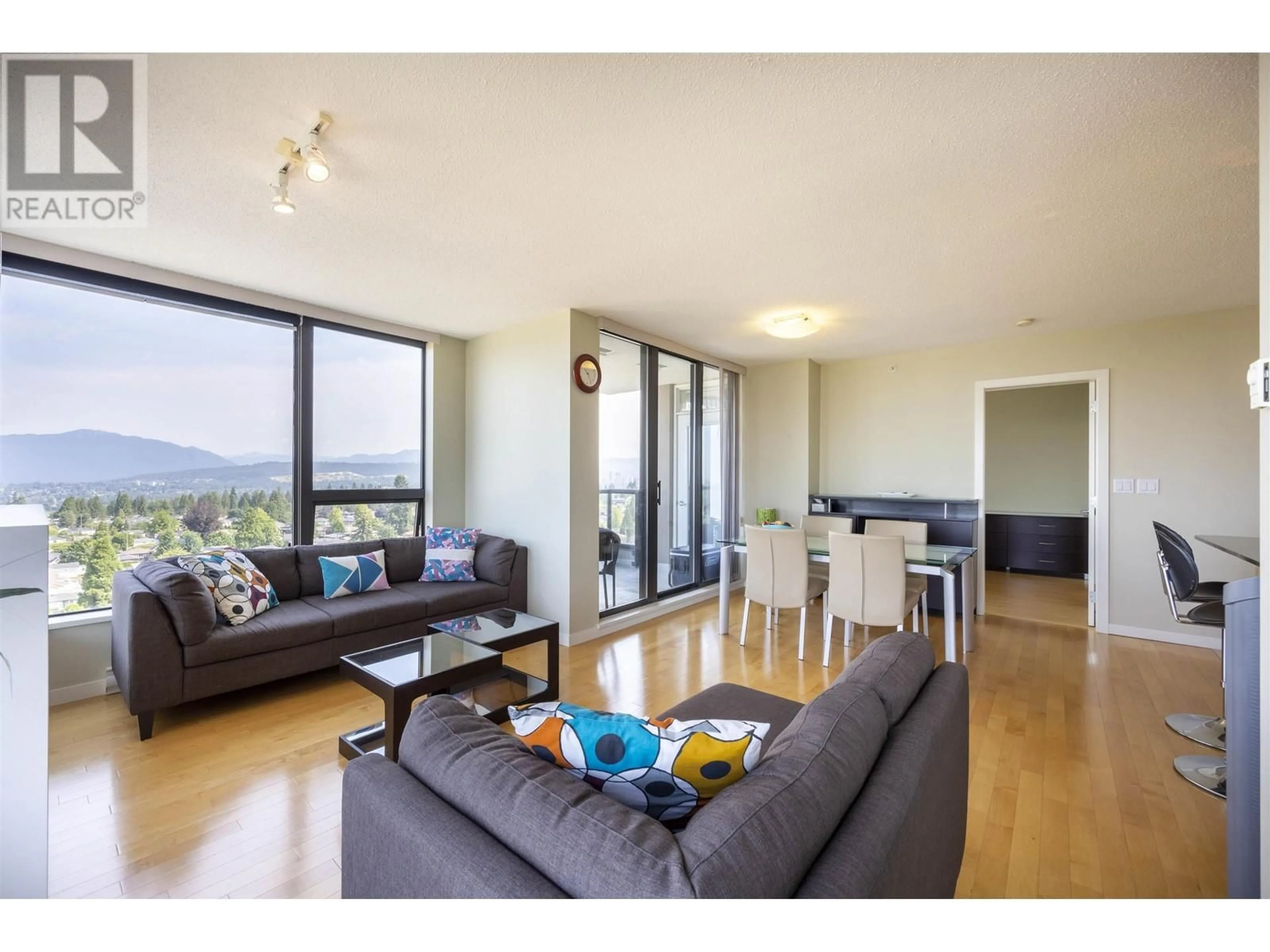 Living room, wood floors for 1503 7108 COLLIER STREET, Burnaby British Columbia V5E0A1