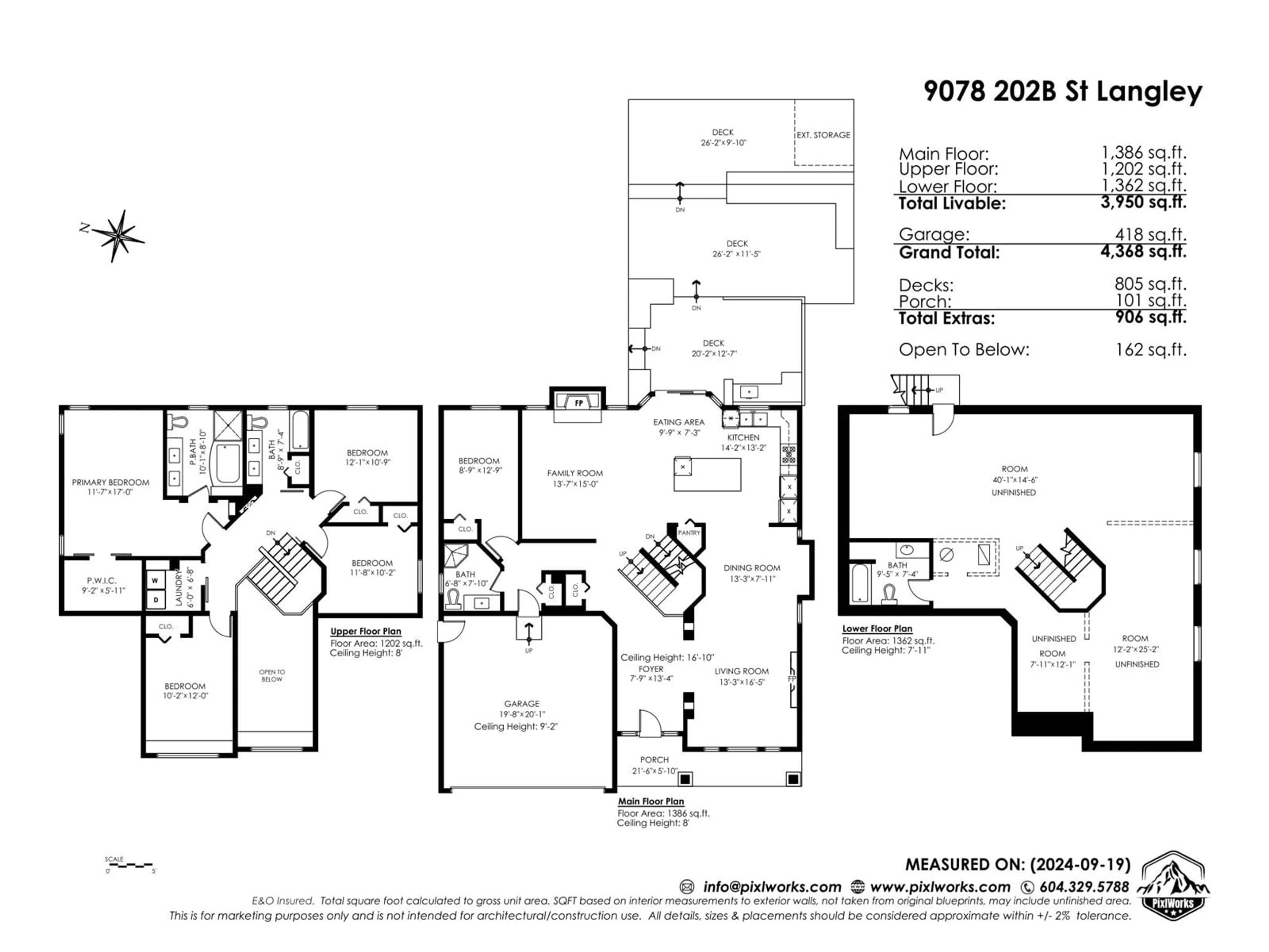 Floor plan for 9078 202B STREET, Langley British Columbia V1M4C1