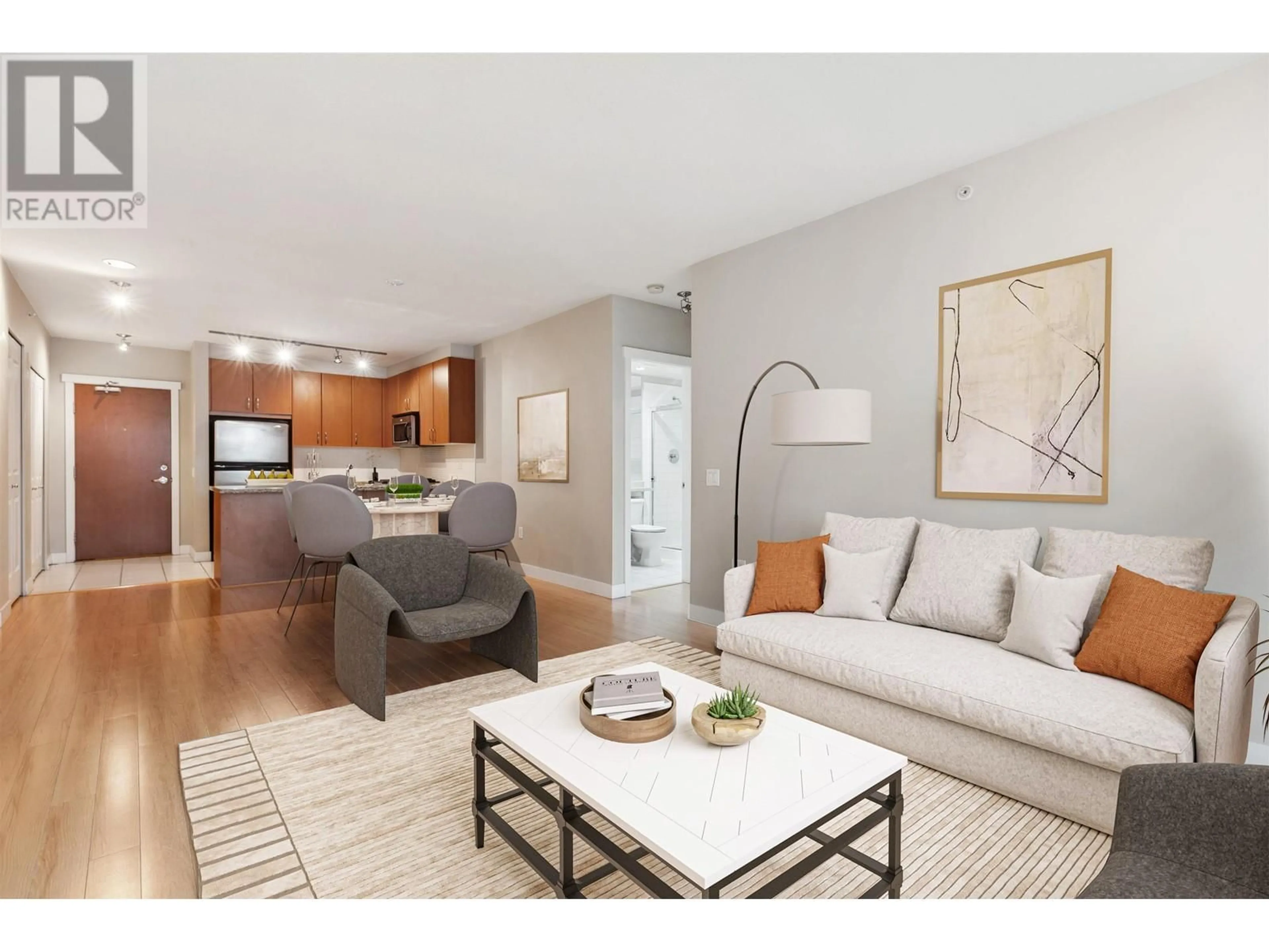 Living room, wood floors for 302 9222 UNIVERSITY CRESCENT, Burnaby British Columbia V5A0A6