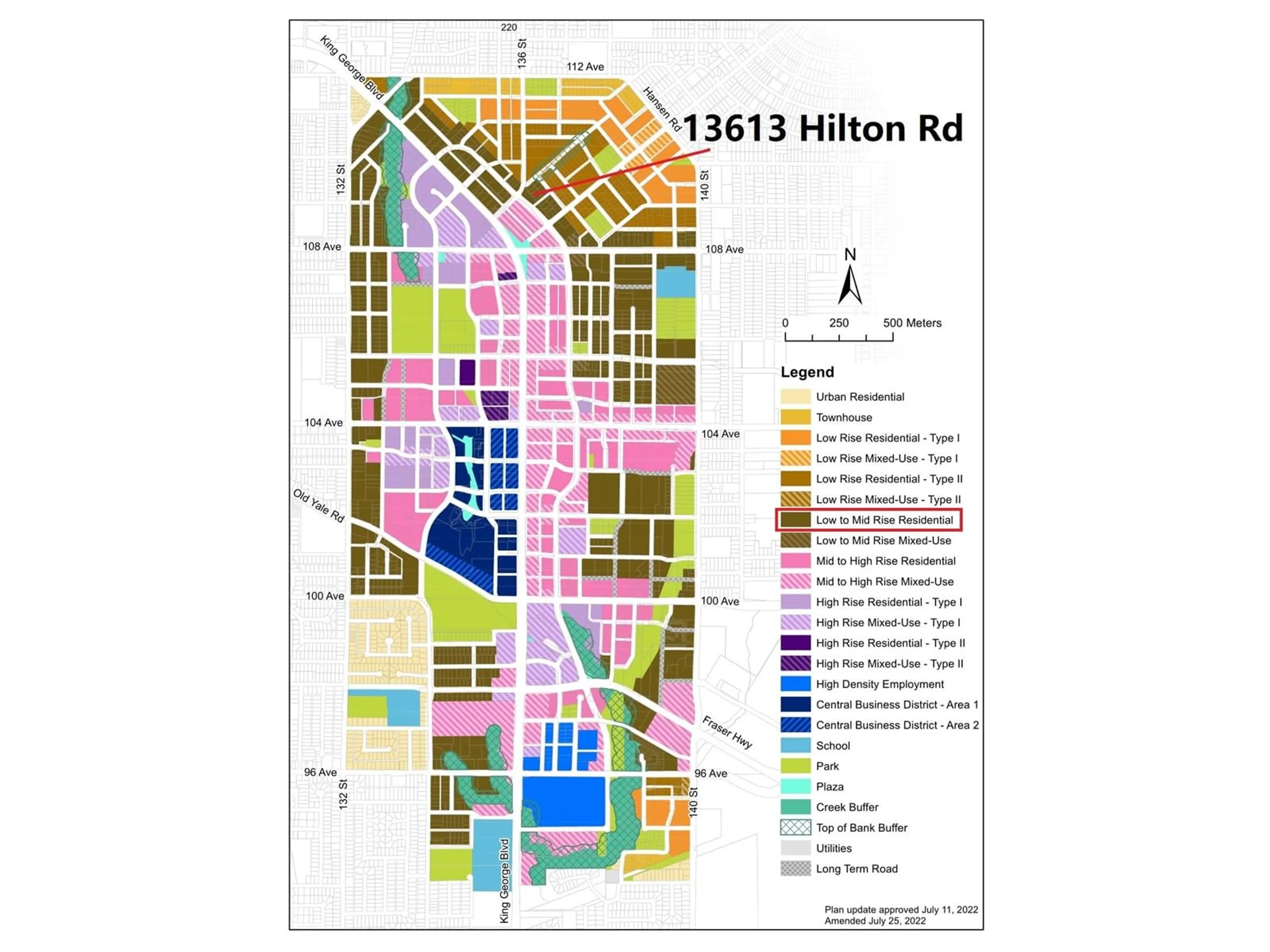 Picture of a map for 13613 HILTON ROAD, Surrey British Columbia V3R5J5