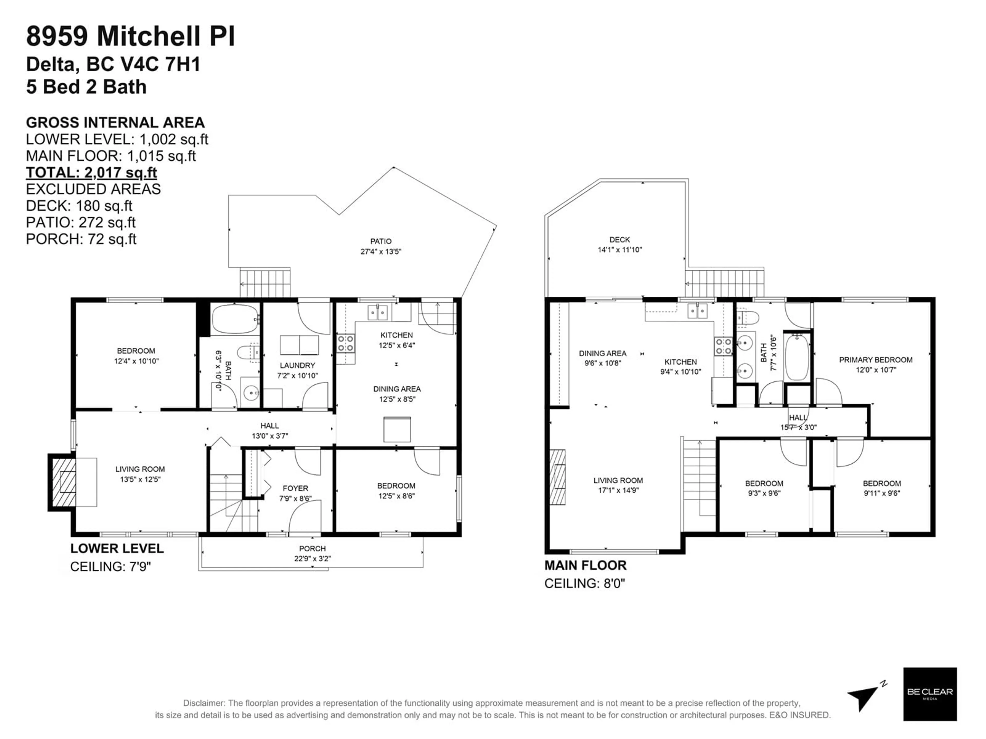 Floor plan for 8959 MITCHELL PLACE, Delta British Columbia V4C7H1