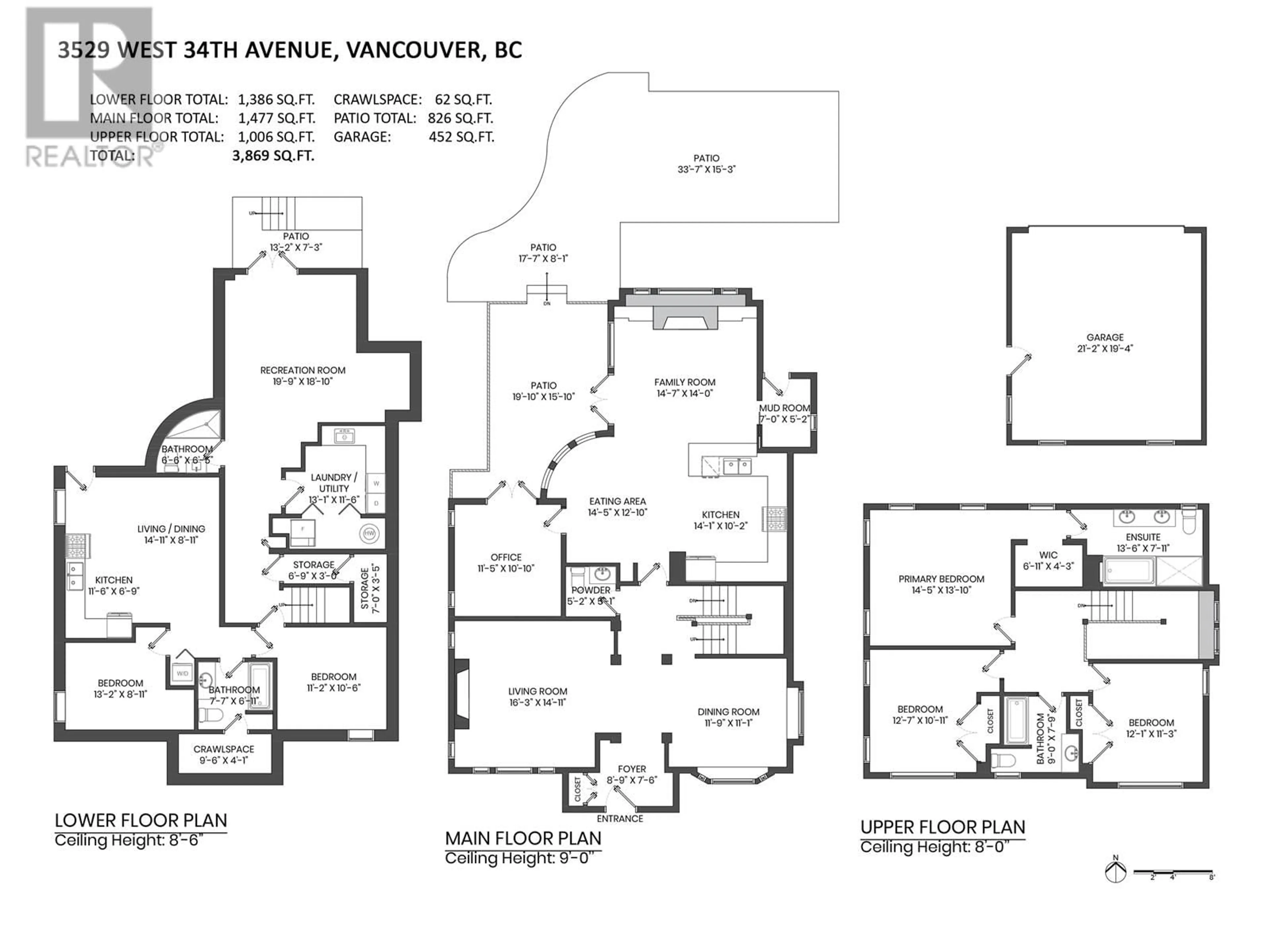 Floor plan for 3529 W 34TH AVENUE, Vancouver British Columbia V6N2K7