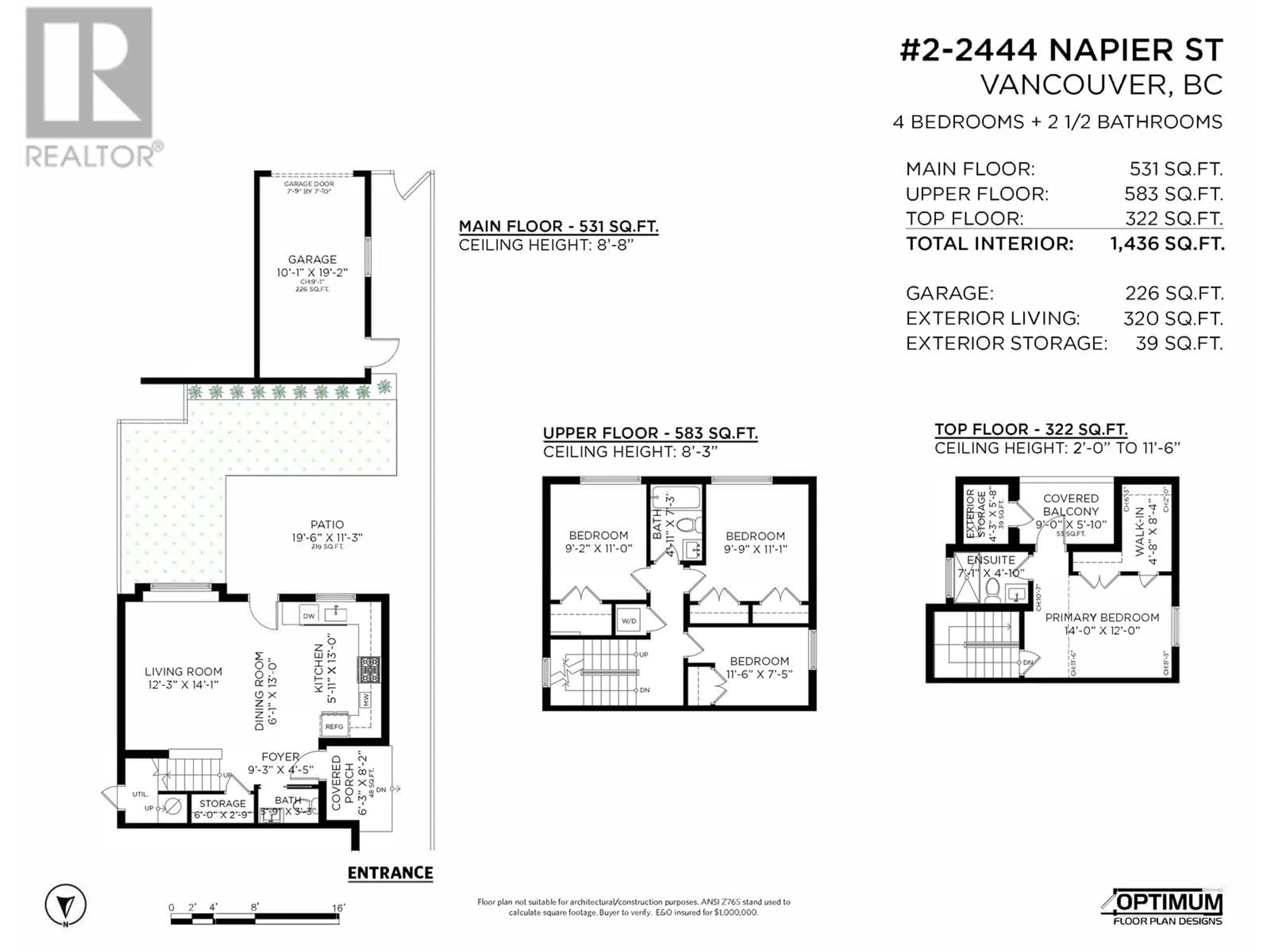 Floor plan for 2 2444 NAPIER STREET, Vancouver British Columbia V5K2W3