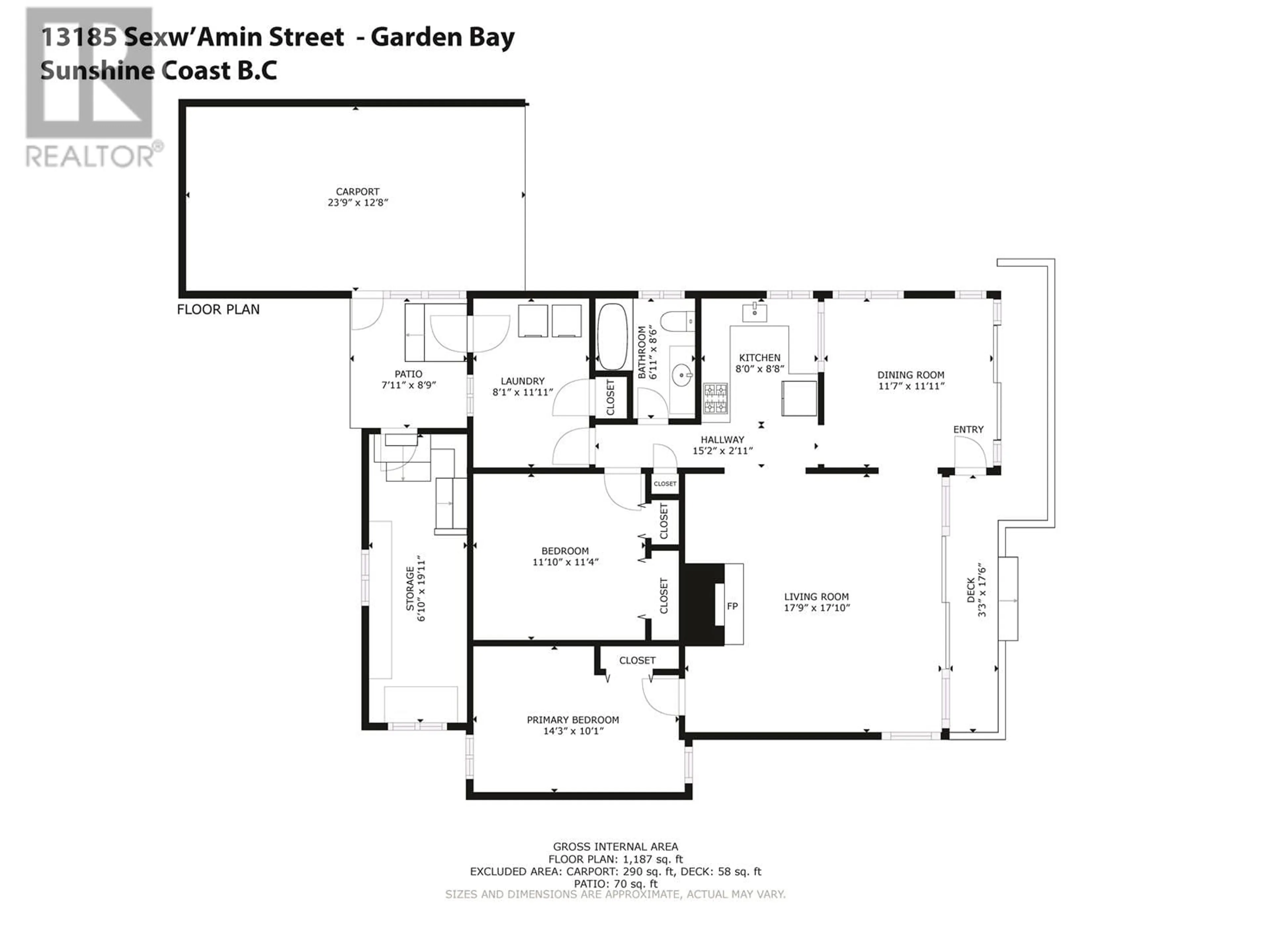 Floor plan for 13185 SEXW'AMIN STREET, Pender Harbour British Columbia V0N1S0