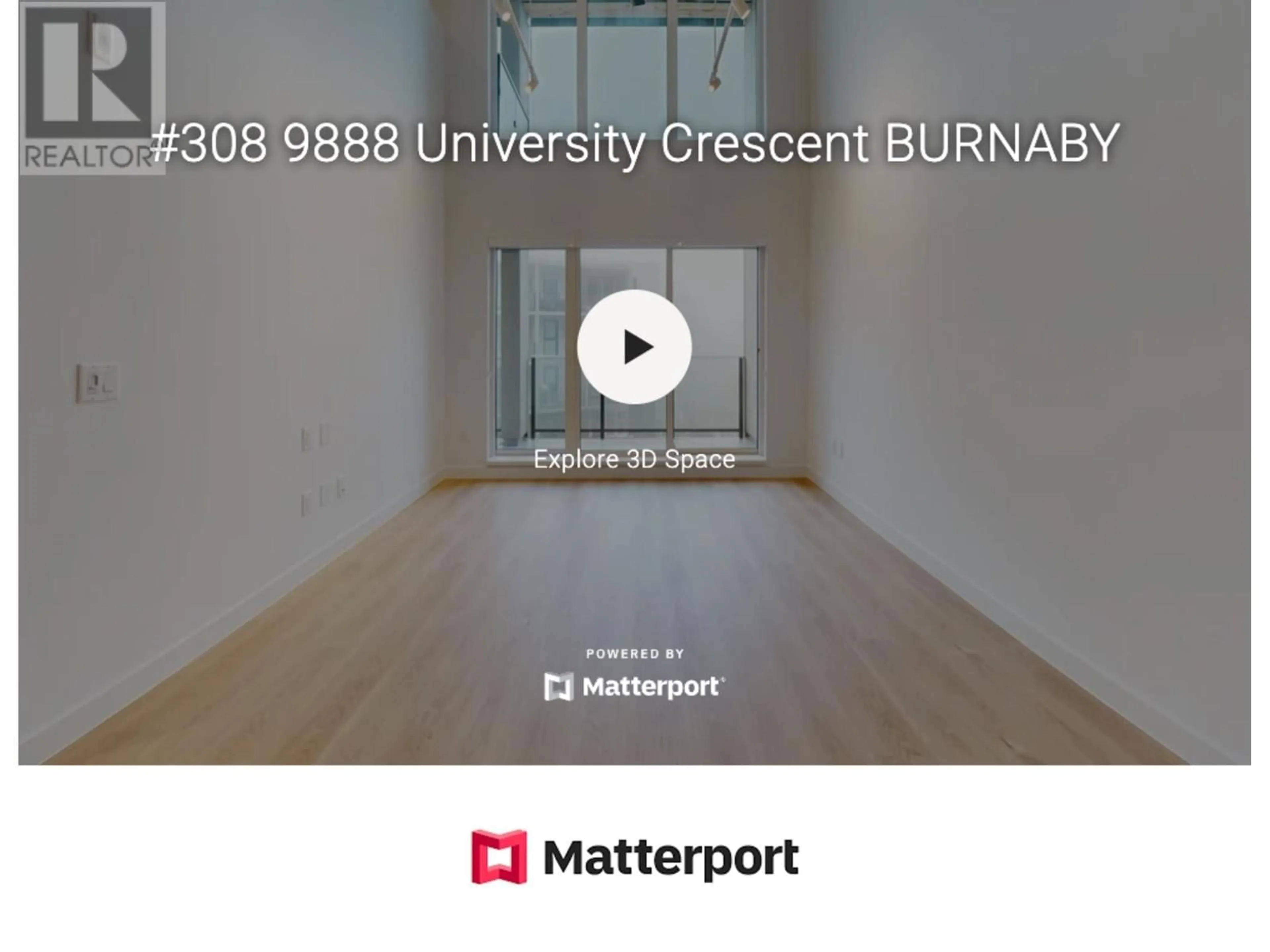 Indoor entryway, cement floor for 308 9888 UNIVERSITY CRESCENT, Burnaby British Columbia V5A0G4