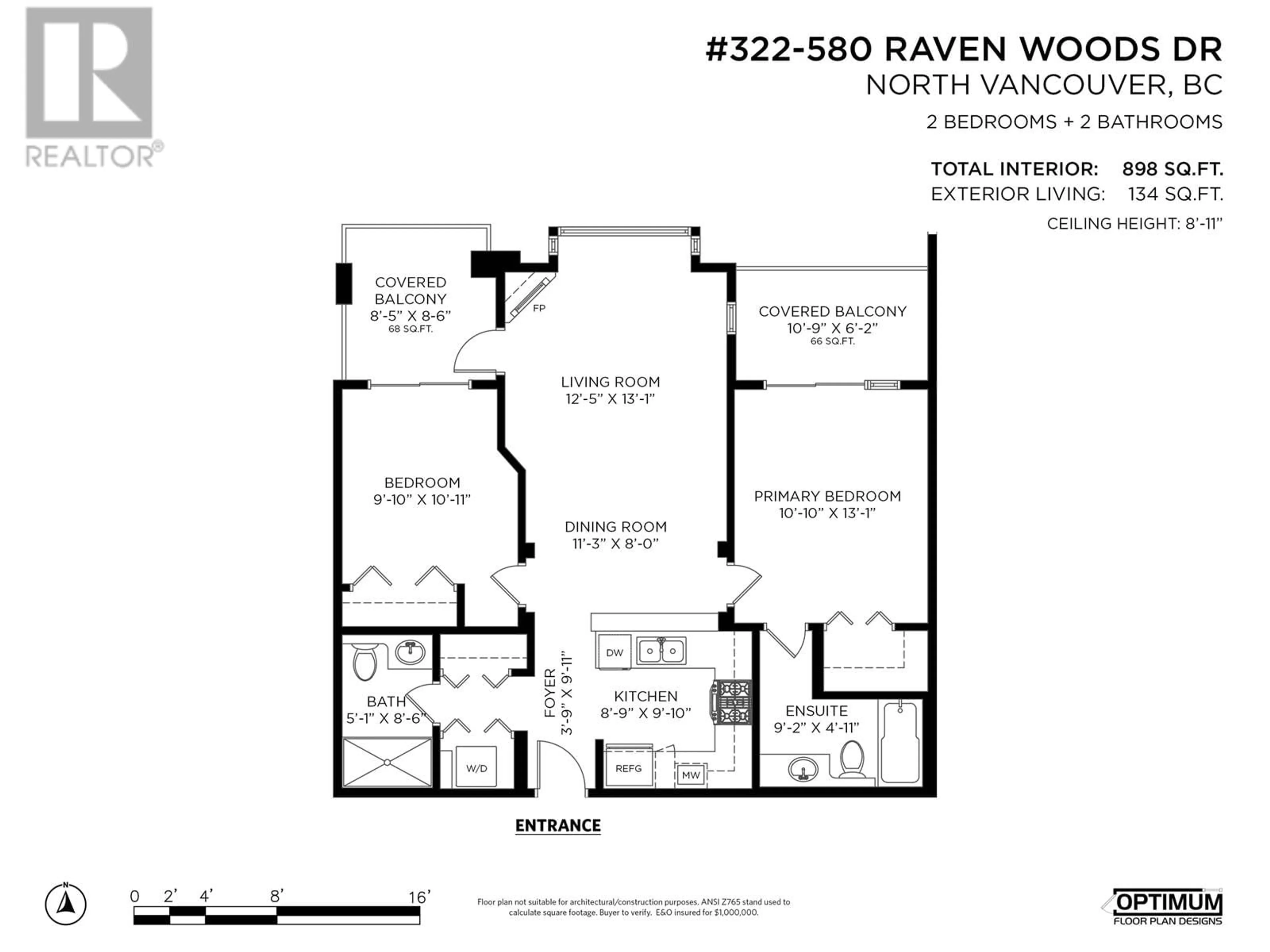 Floor plan for 322 580 RAVENWOODS DRIVE, North Vancouver British Columbia V7G2T5