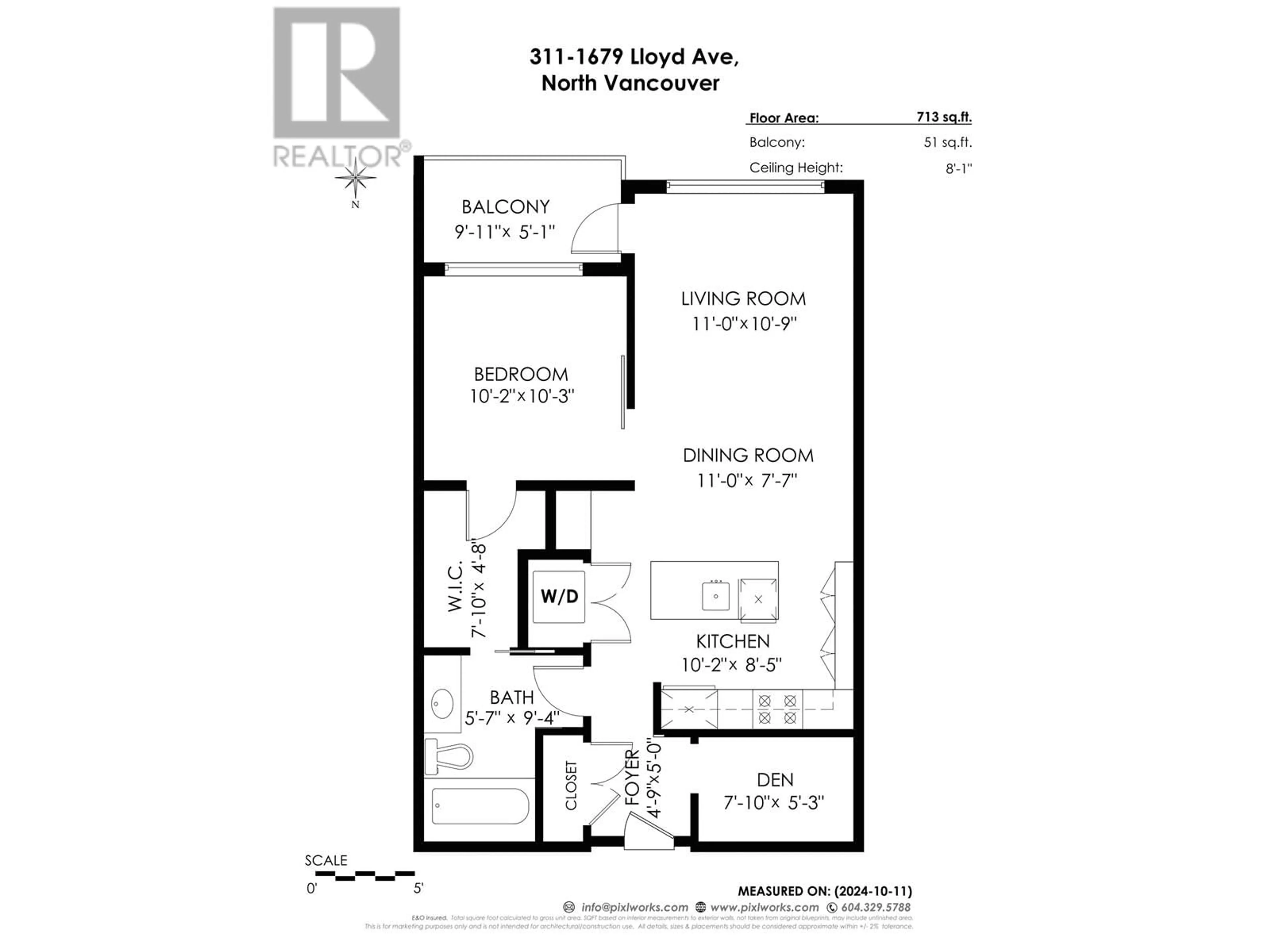 Floor plan for 311 1679 LLOYD AVENUE, North Vancouver British Columbia V7P0A9