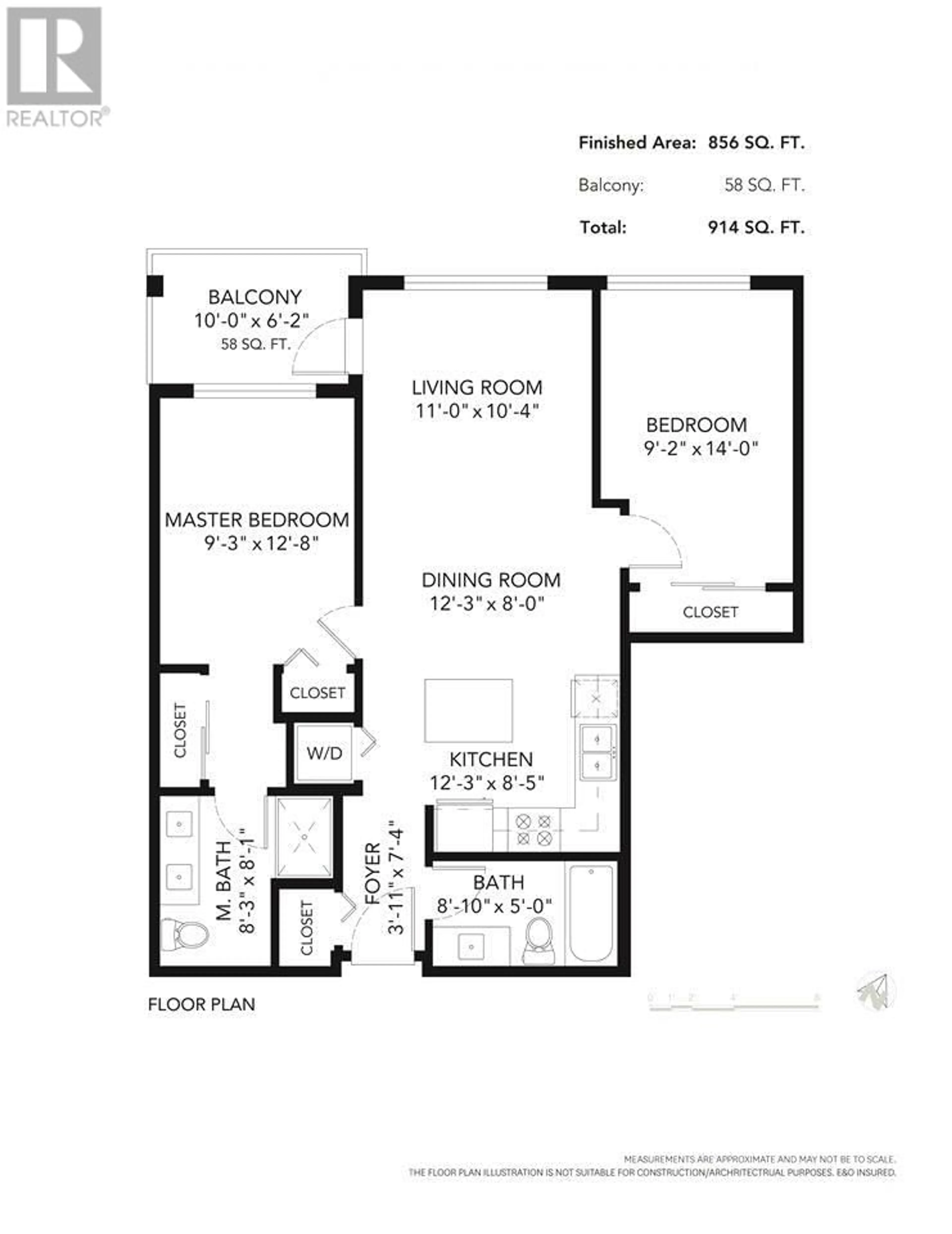 Floor plan for 408 85 EIGHTH AVENUE, New Westminster British Columbia V3L0E9