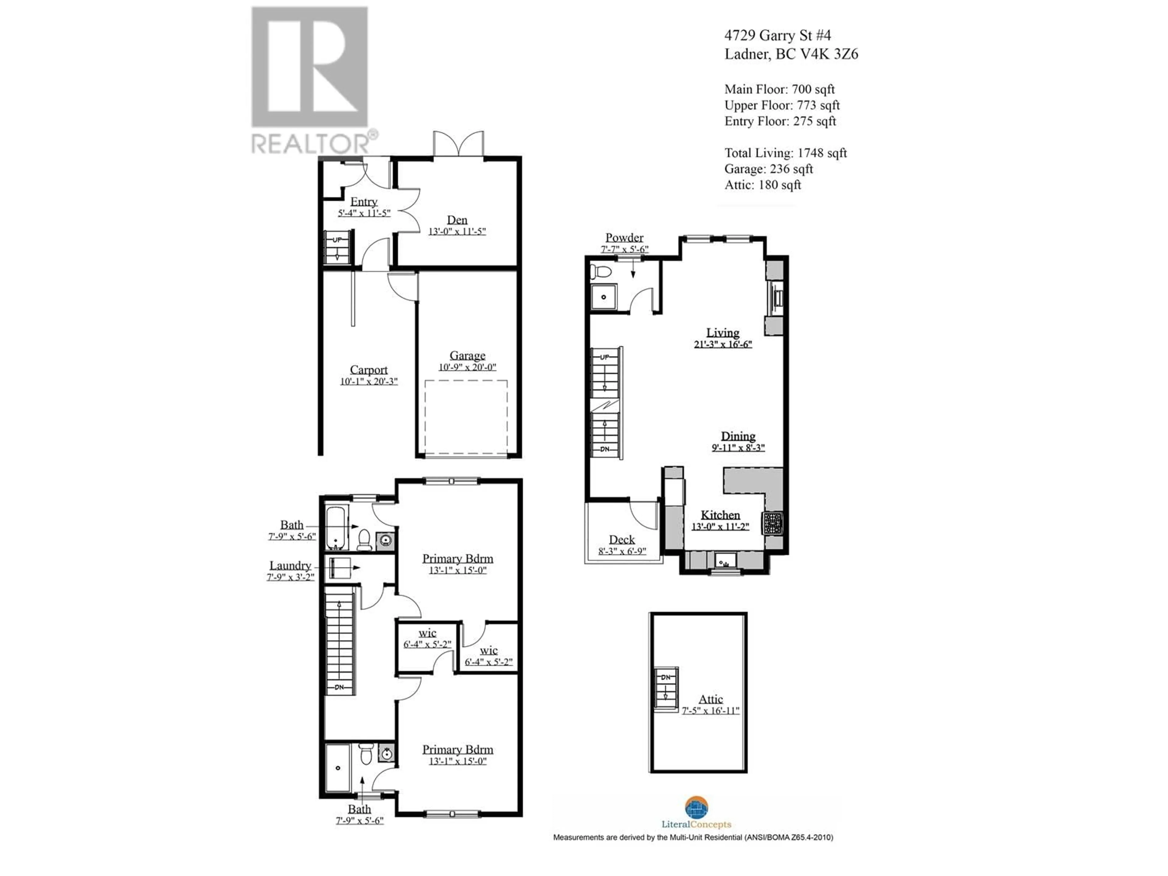 Floor plan for 4 4729 GARRY STREET, Delta British Columbia V4K3Z6