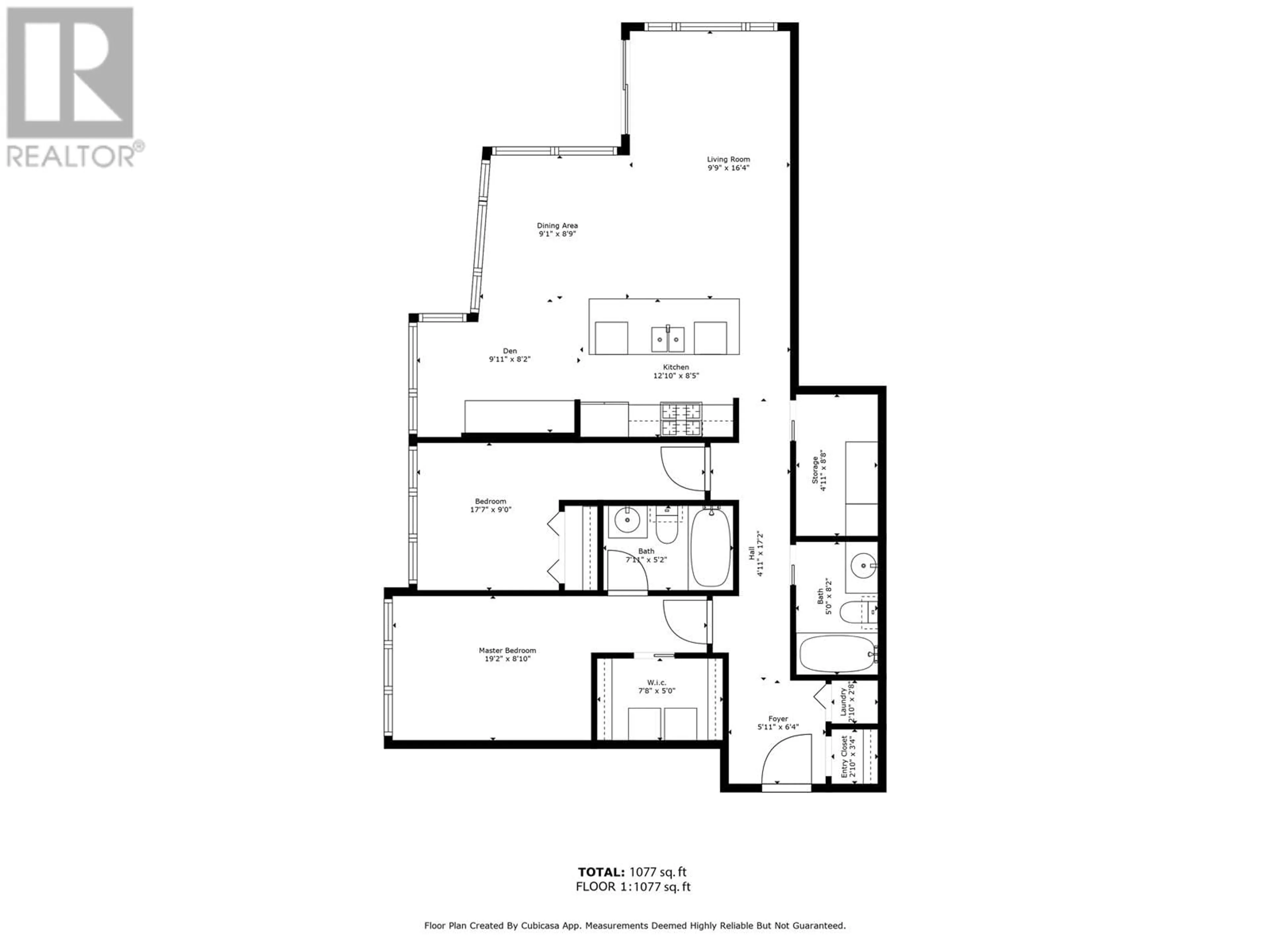 Floor plan for 3002 33 SMITHE STREET, Vancouver British Columbia V6B0B5