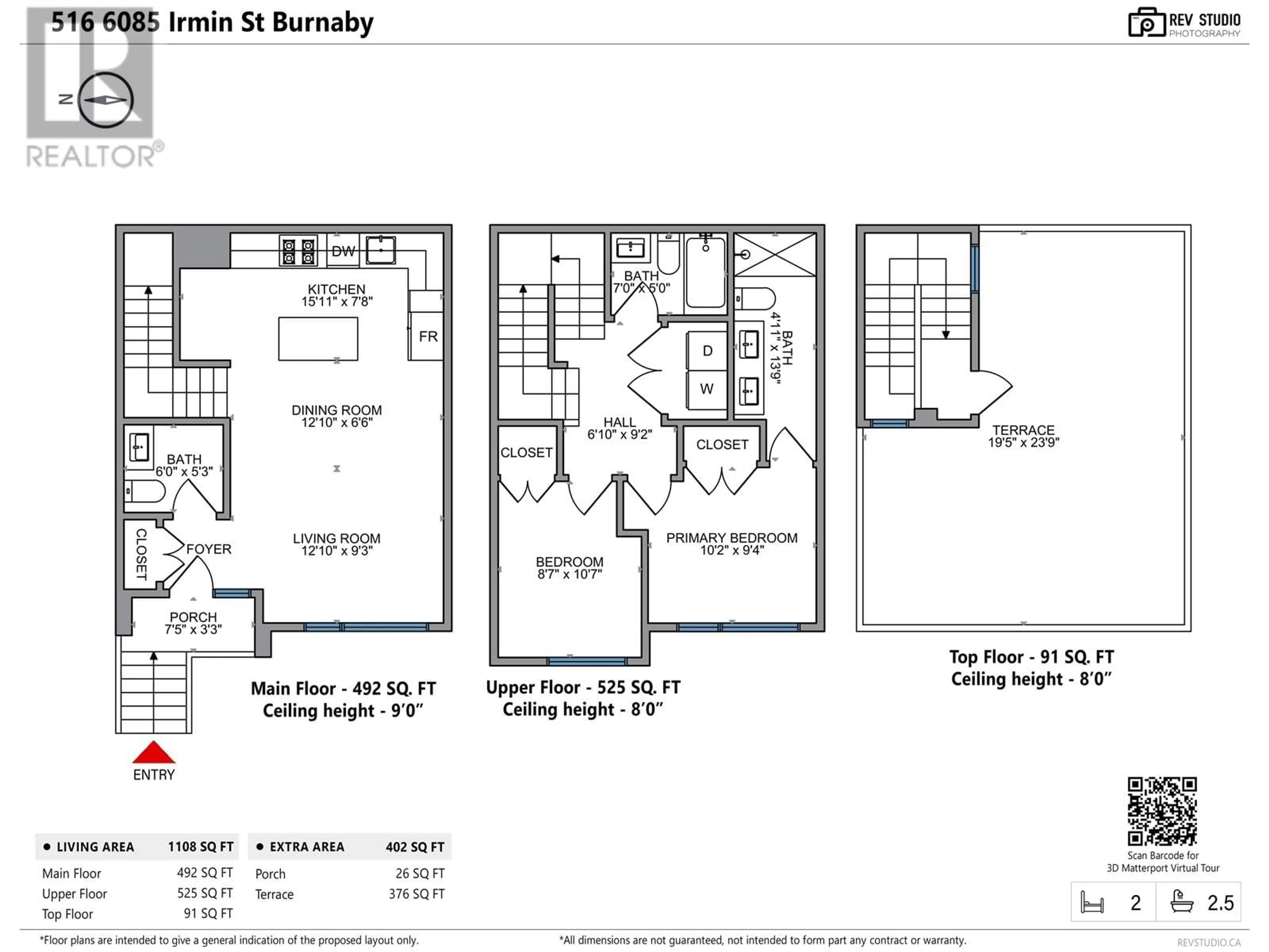 Floor plan for 516 6085 IRMIN STREET, Burnaby British Columbia V5J5C5