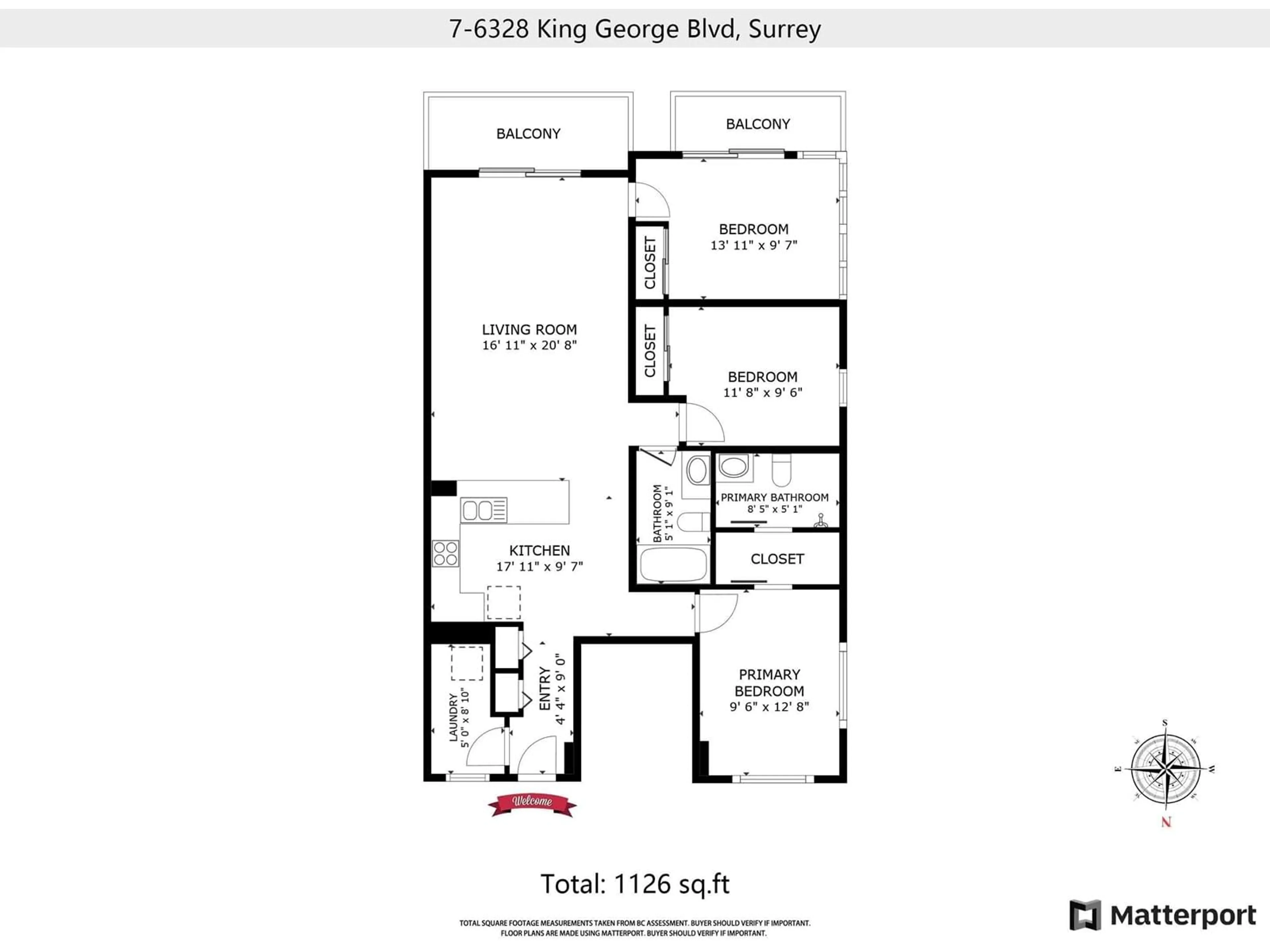 Floor plan for 19 6328 KING GEORGE BOULEVARD, Surrey British Columbia V3X1E6