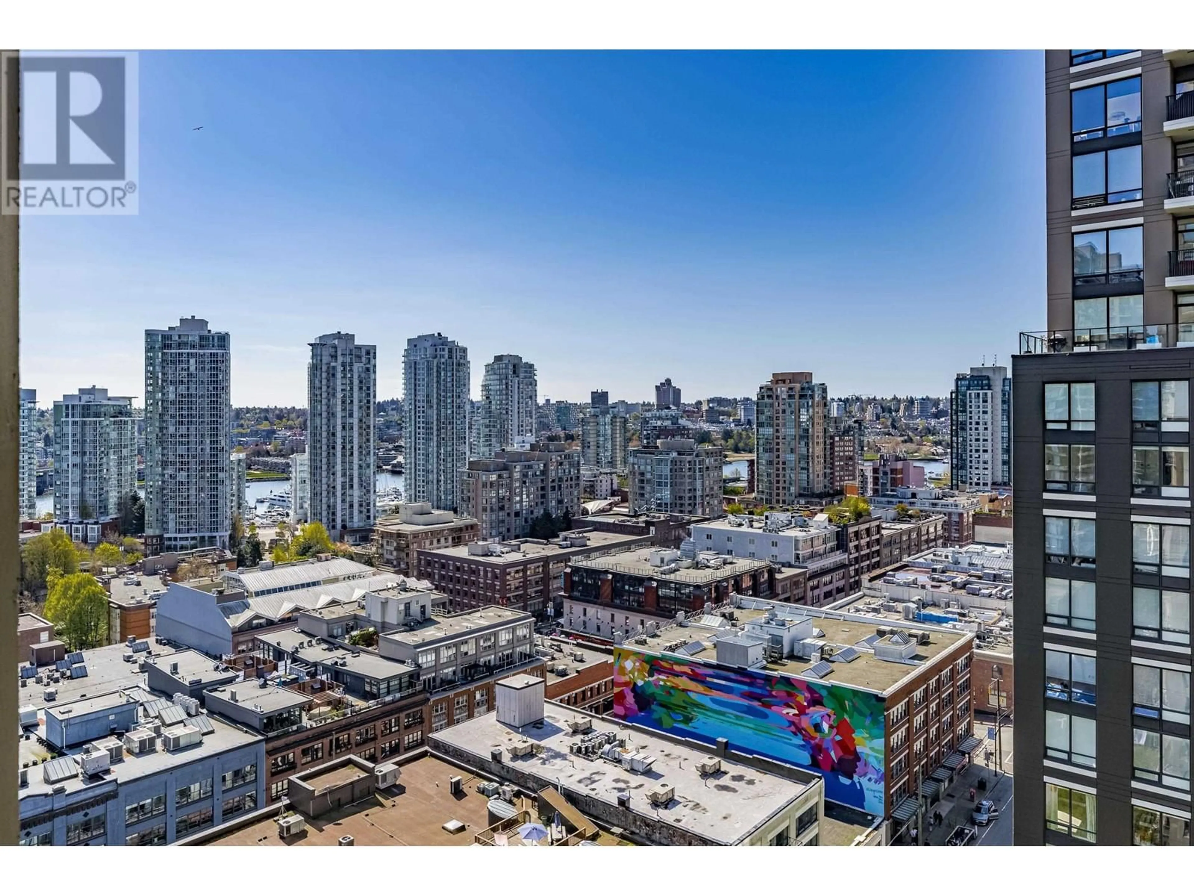 A pic from exterior of the house or condo, the view of city buildings for 1806 1001 HOMER STREET, Vancouver British Columbia V6B1M9