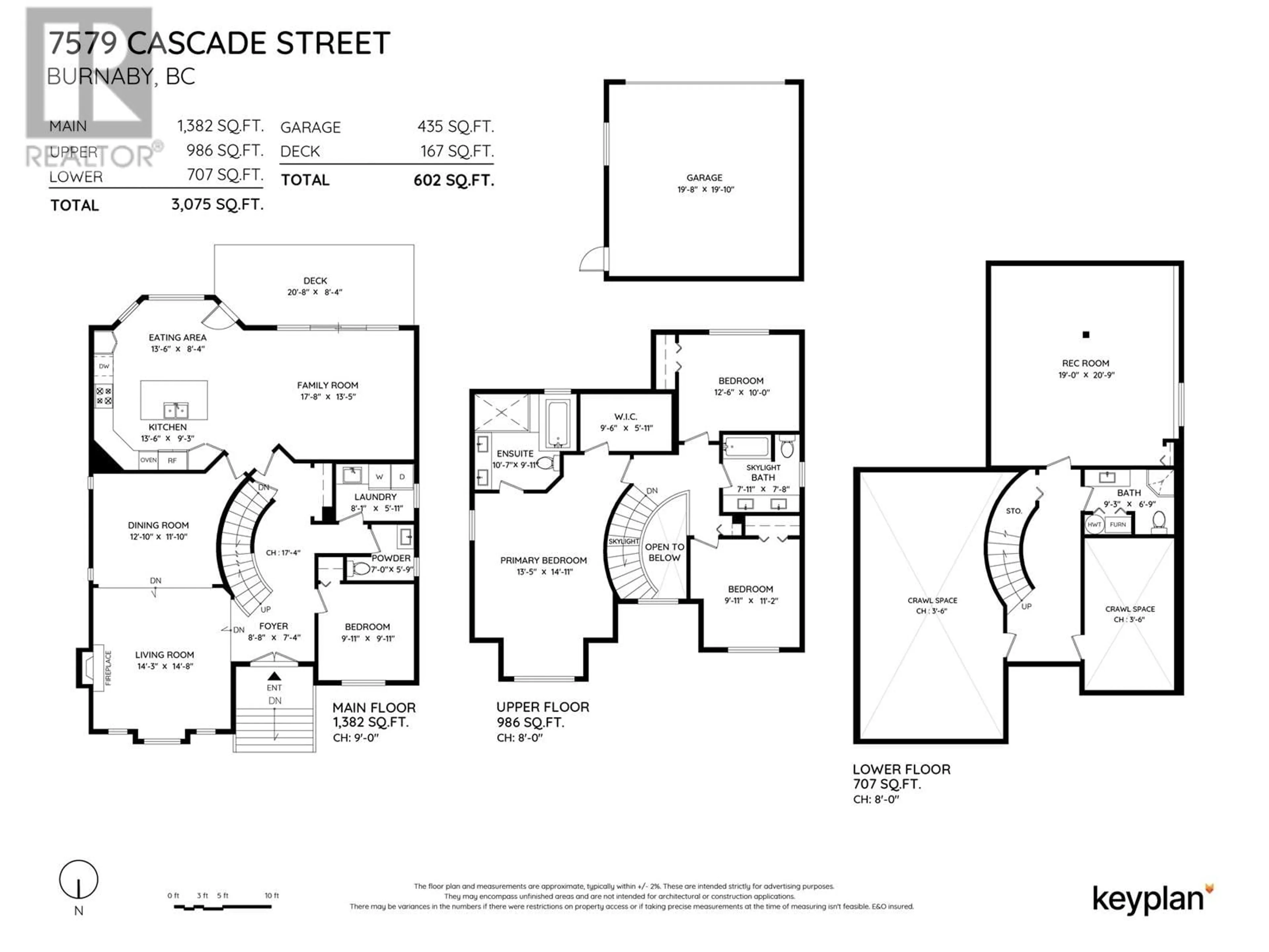 Floor plan for 7579 CASCADE STREET, Burnaby British Columbia V3N4W1