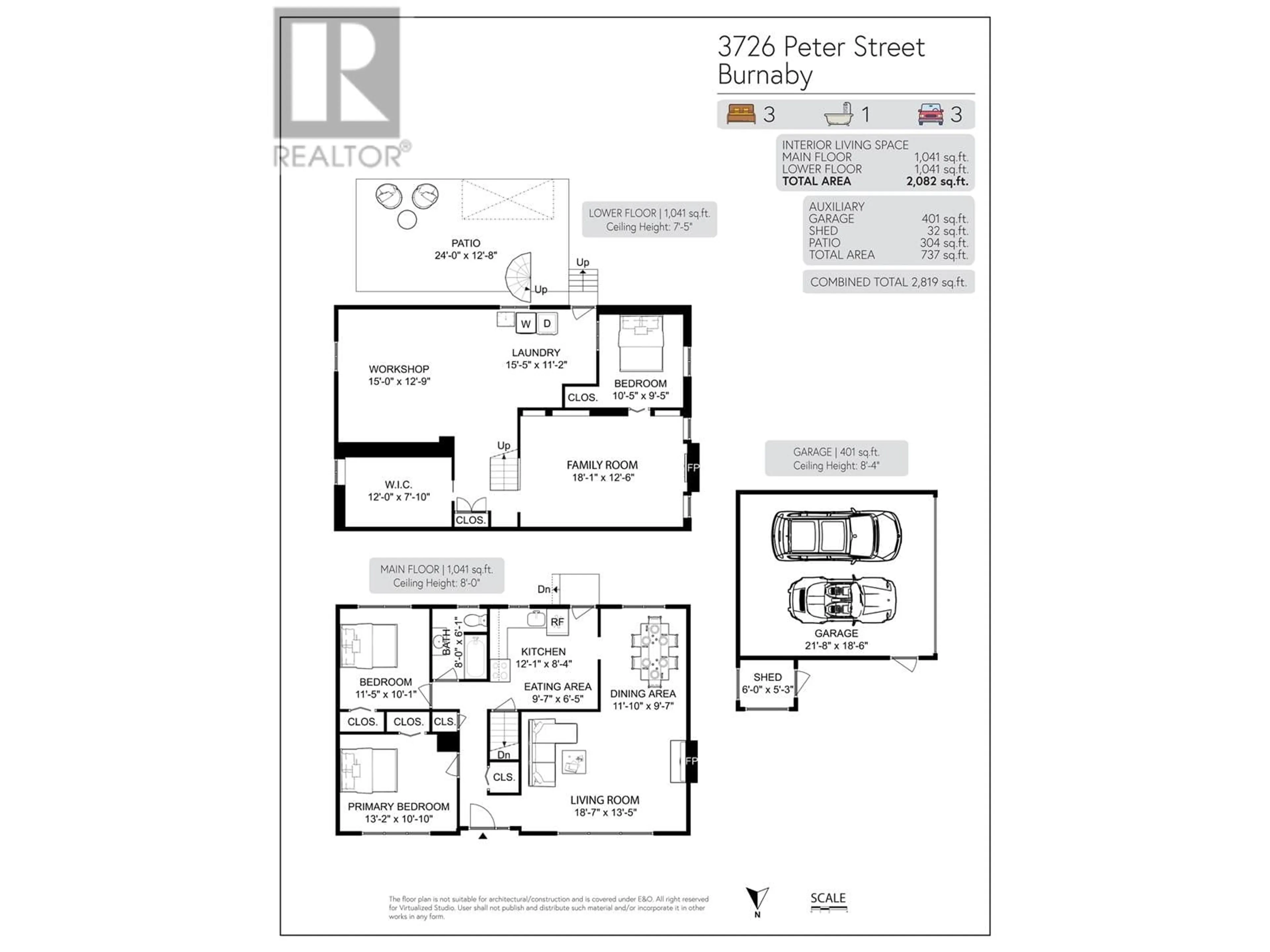 Floor plan for 3726 PETER STREET, Burnaby British Columbia V5J1N4