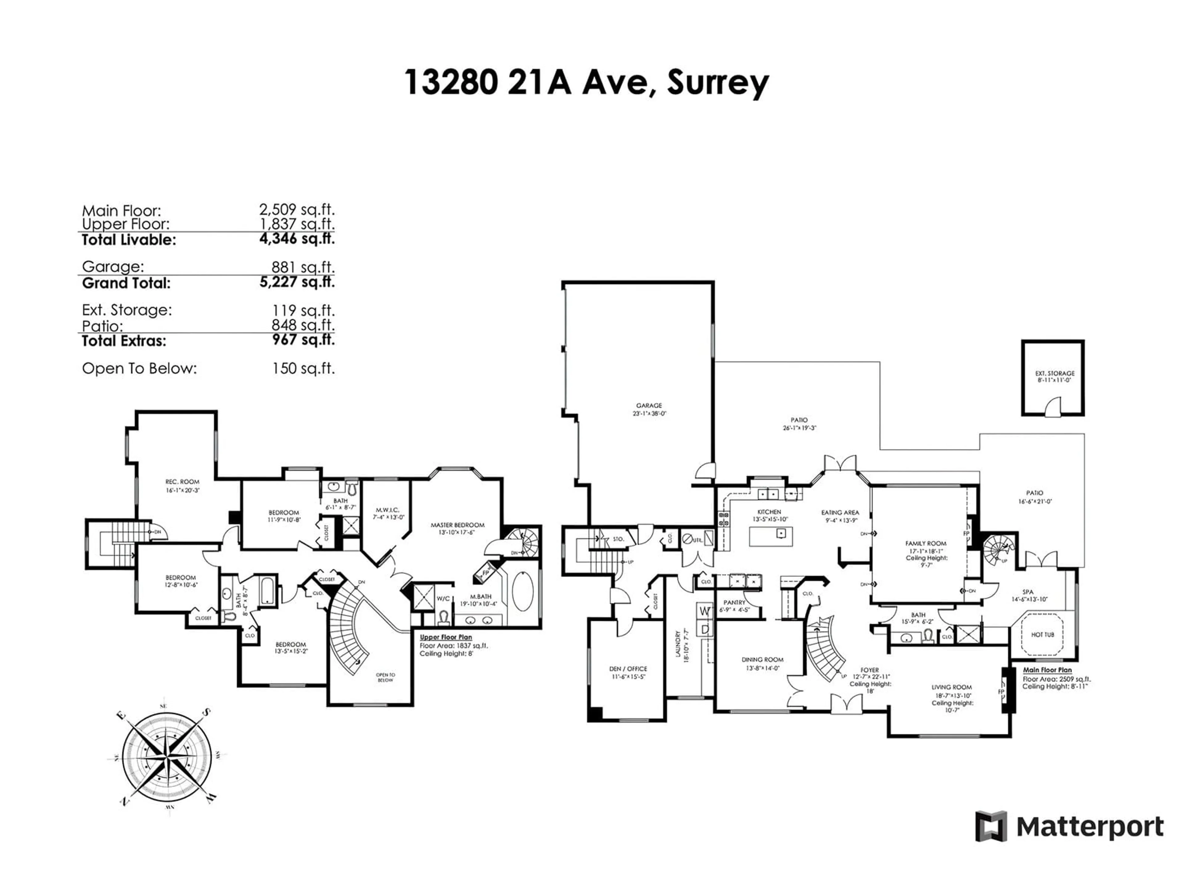 Floor plan for 13280 21A AVENUE, Surrey British Columbia V4A9N1