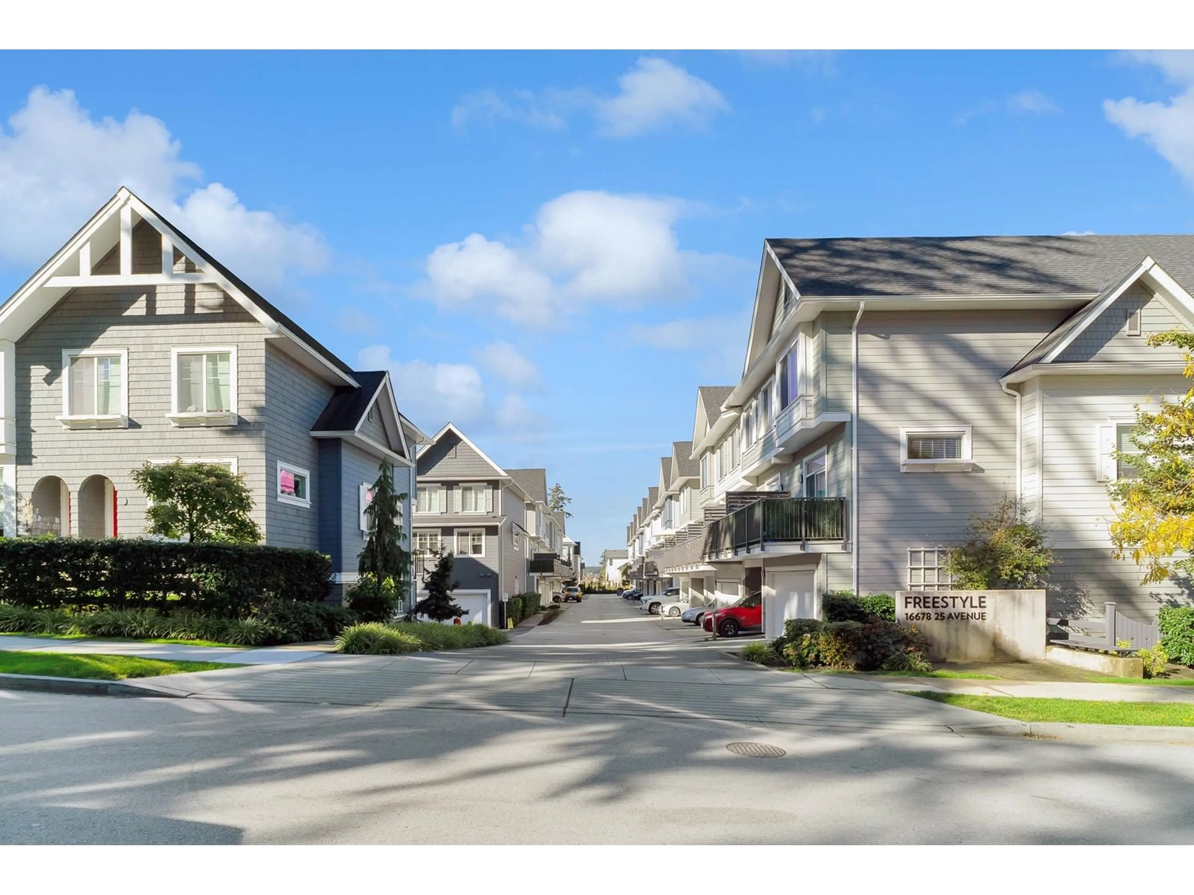 A pic from exterior of the house or condo, the street view for 84 16678 25 AVENUE, Surrey British Columbia V3Z0Z2