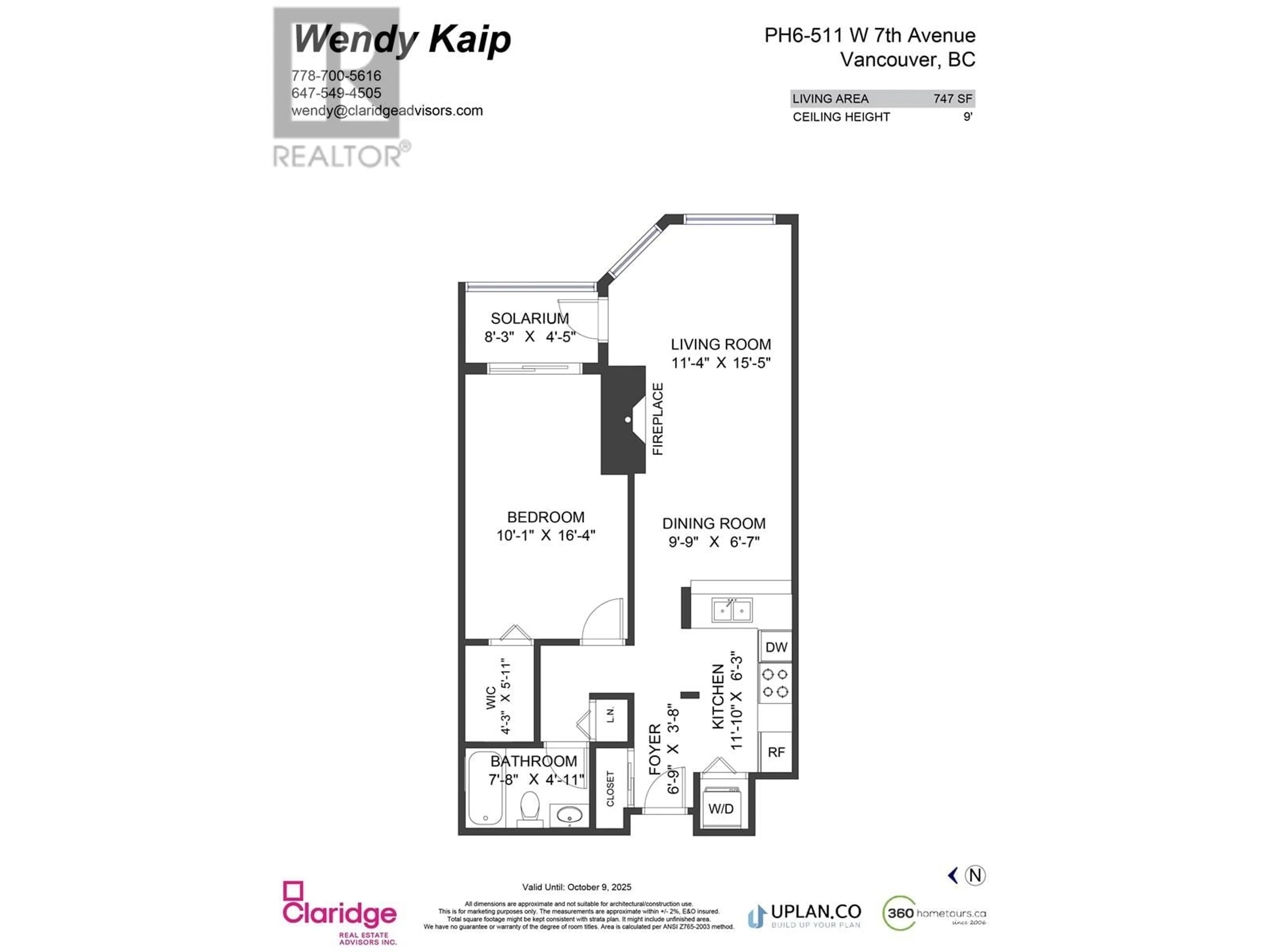 Floor plan for PH6 511 W 7TH AVE. AVENUE, Vancouver British Columbia V5Z4R2