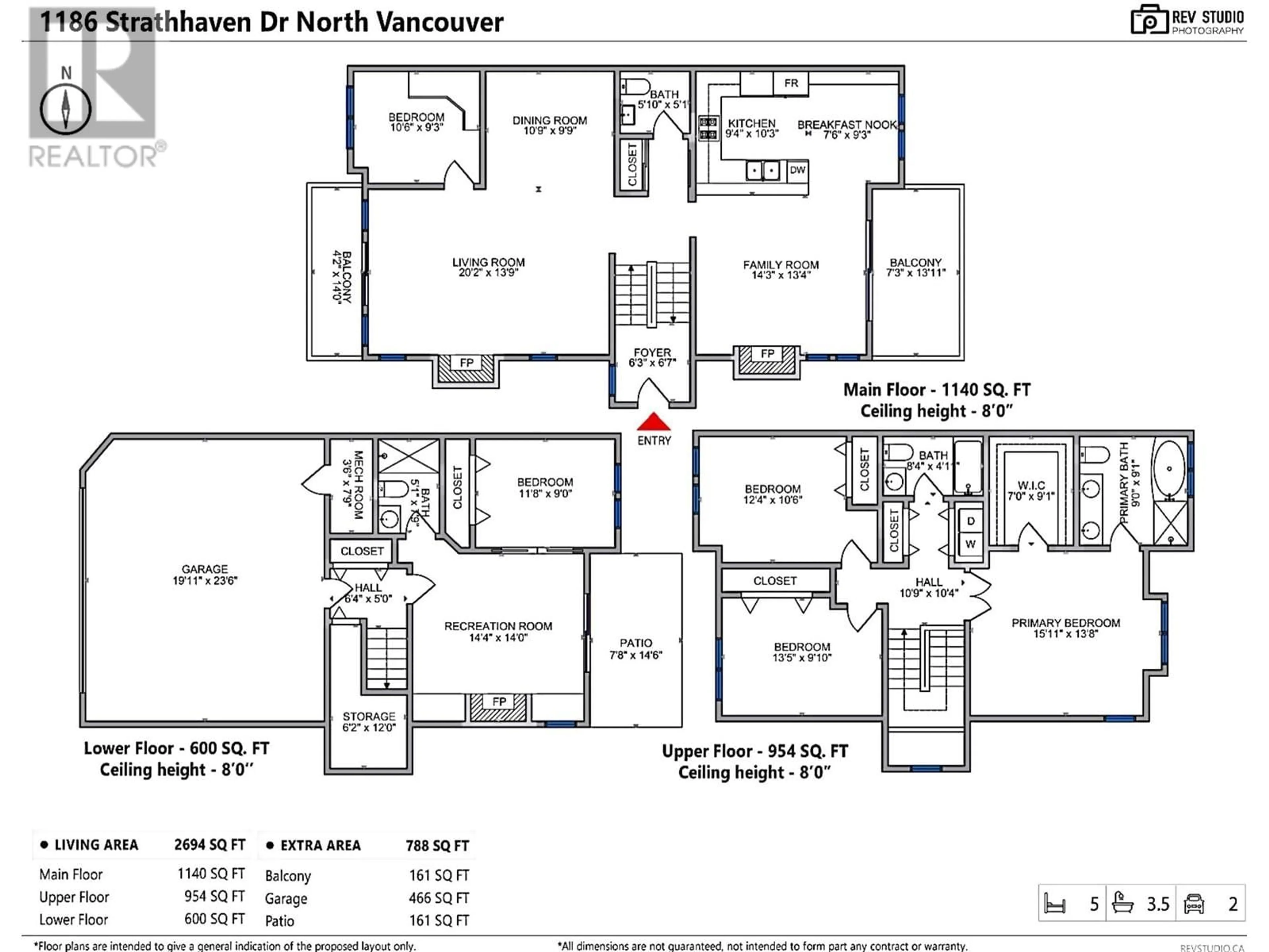 Floor plan for 1186 STRATHAVEN DRIVE, North Vancouver British Columbia V7H2Z6