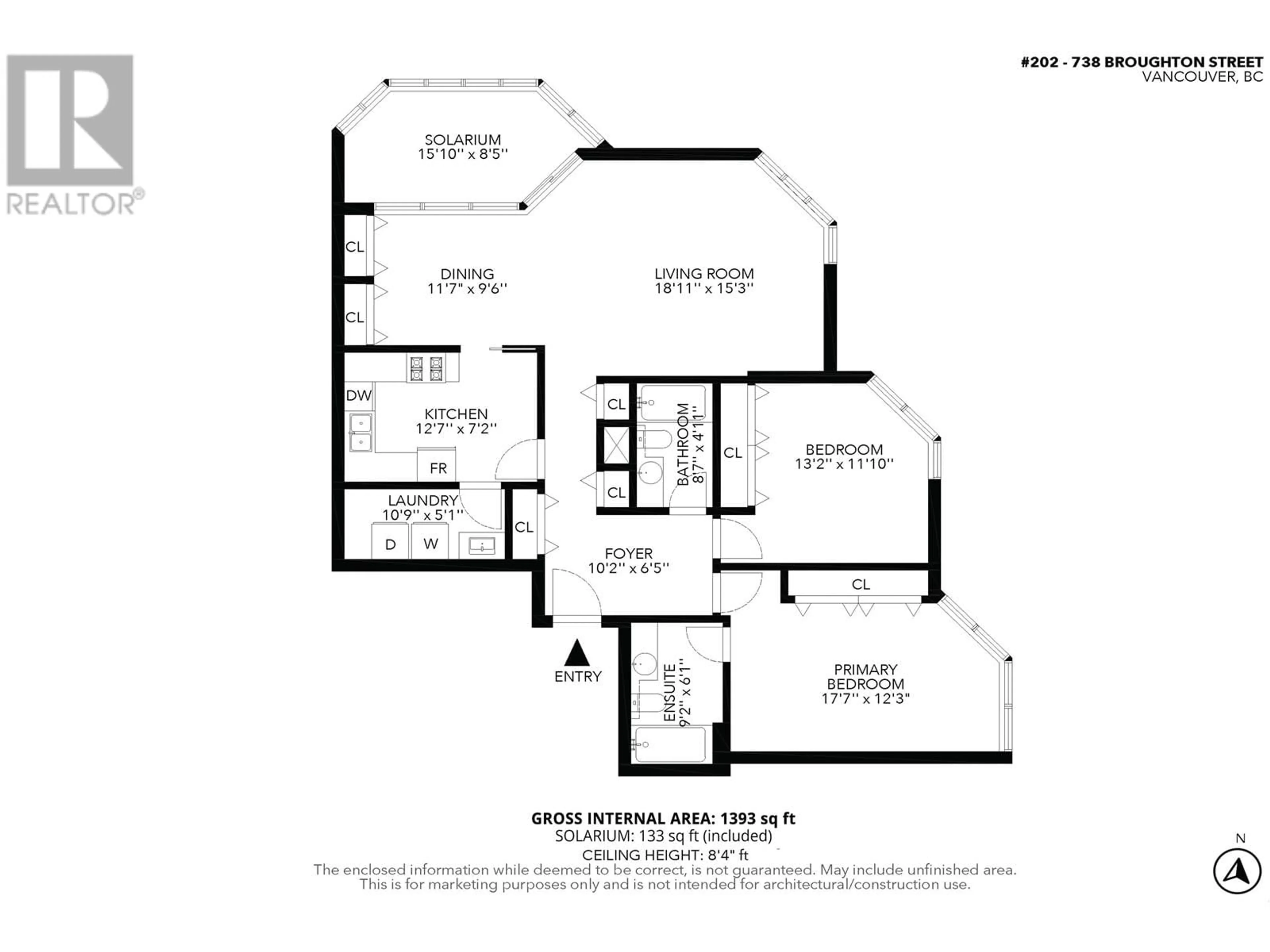 Floor plan for 202 738 BROUGHTON STREET, Vancouver British Columbia V6G3A7