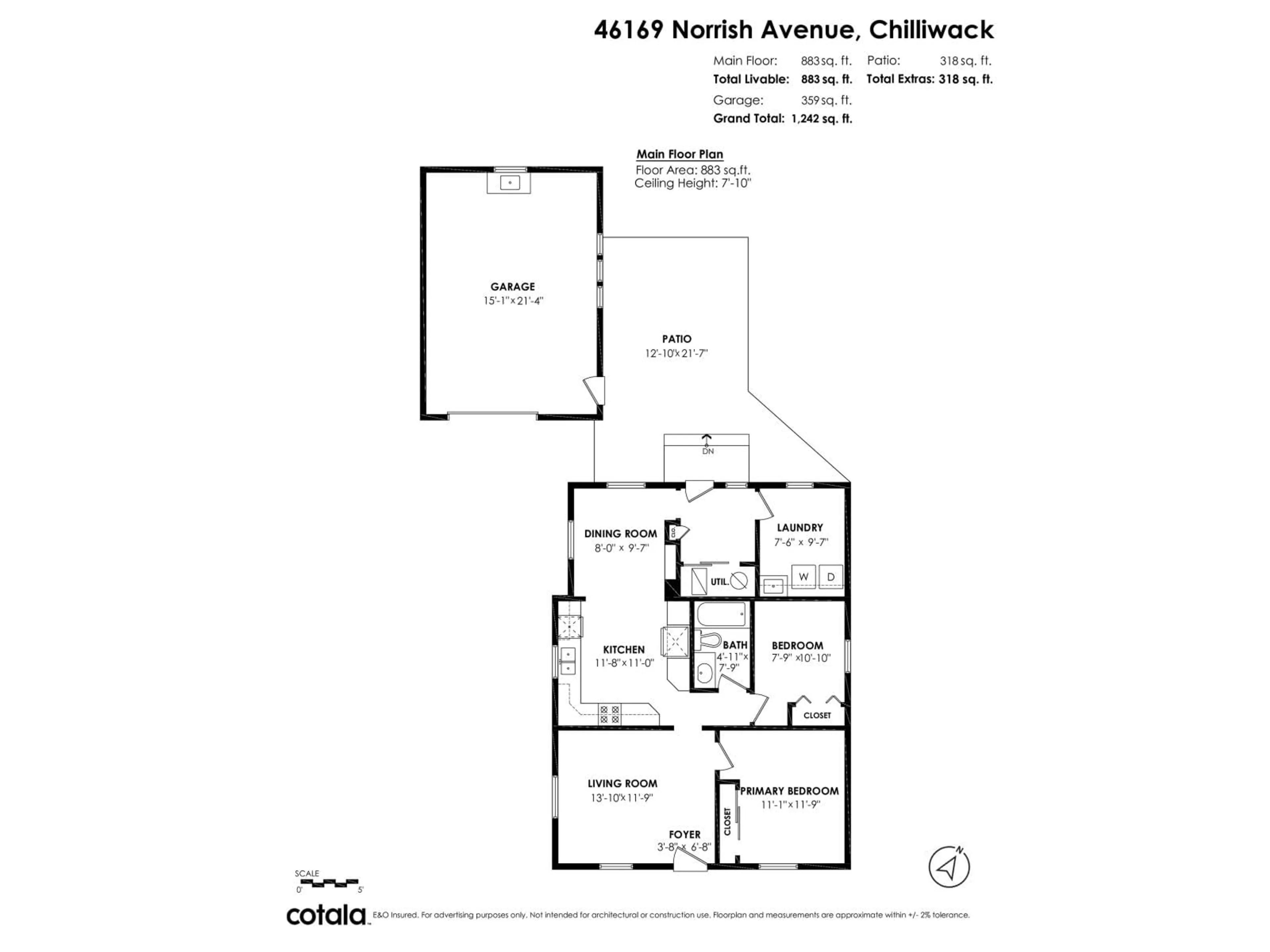 Floor plan for 46169 NORRISH AVENUE, Chilliwack British Columbia V2P1K8