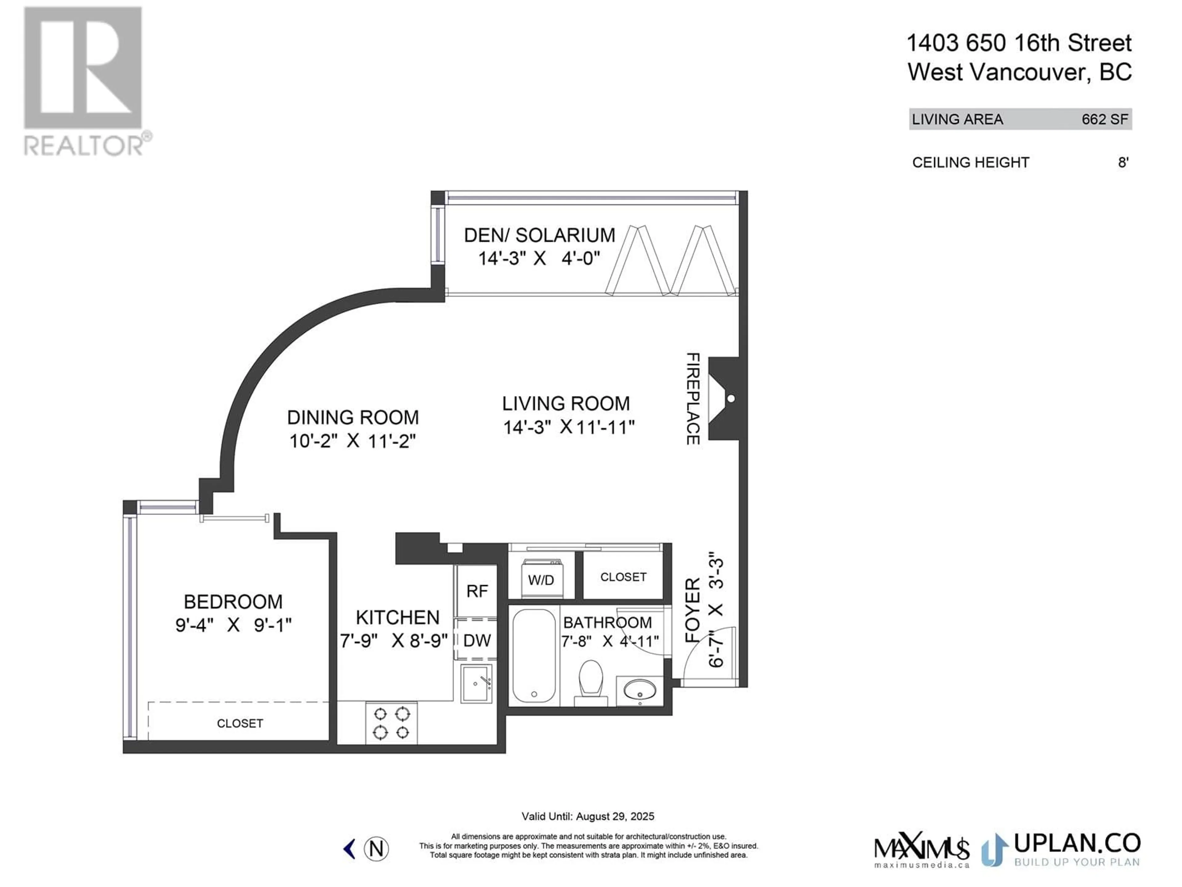 Floor plan for 1403 650 16TH STREET, West Vancouver British Columbia V7V3R9