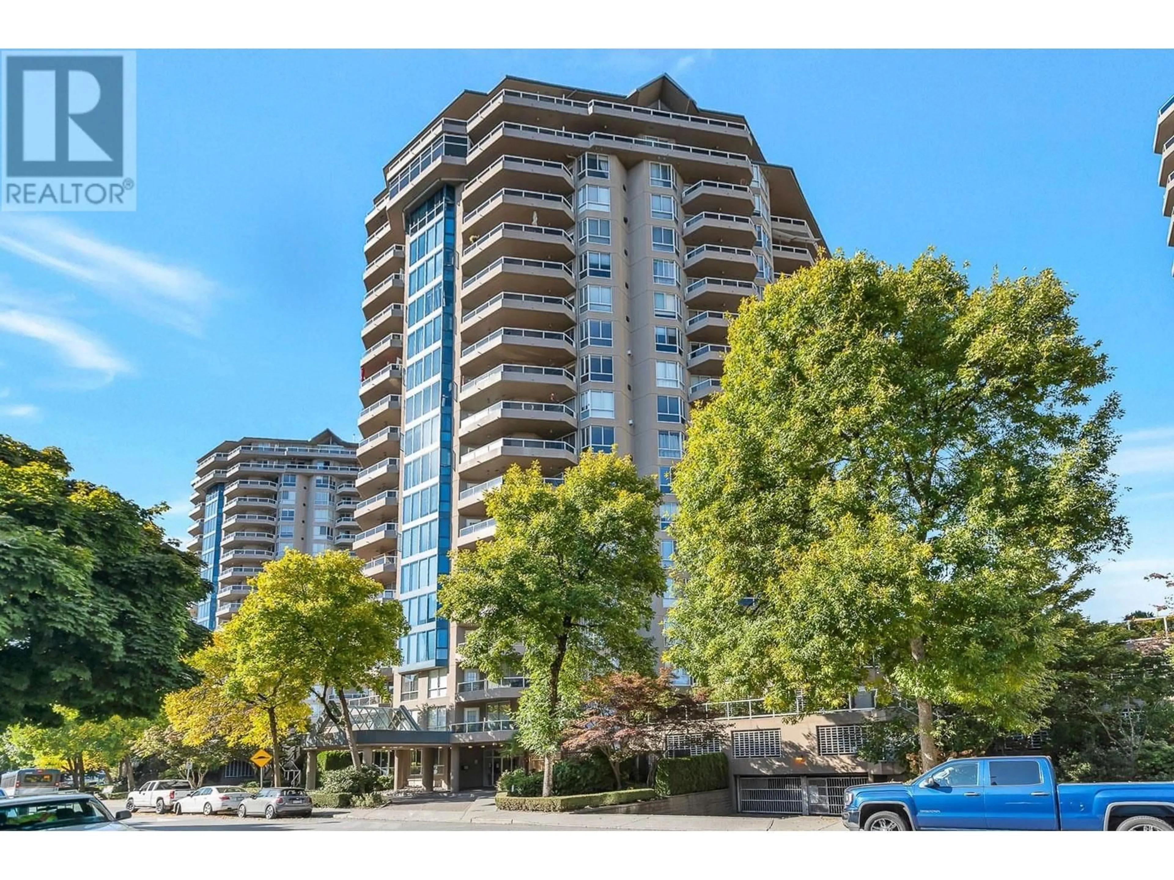 A pic from exterior of the house or condo, the street view for 1406 1235 QUAYSIDE DRIVE, New Westminster British Columbia V3M6J5