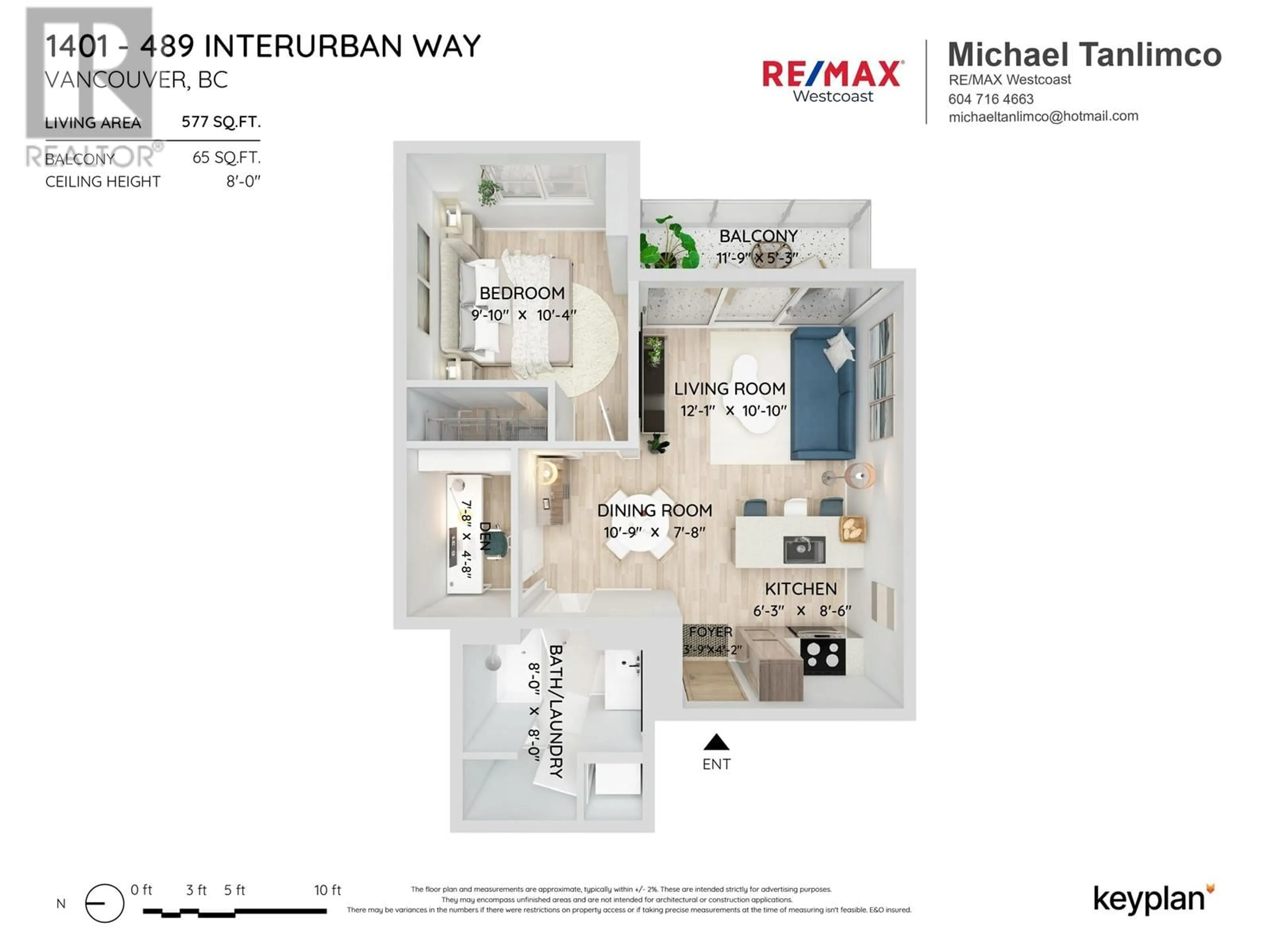 Floor plan for 1401 489 INTERURBAN WAY, Vancouver British Columbia V5X0C7