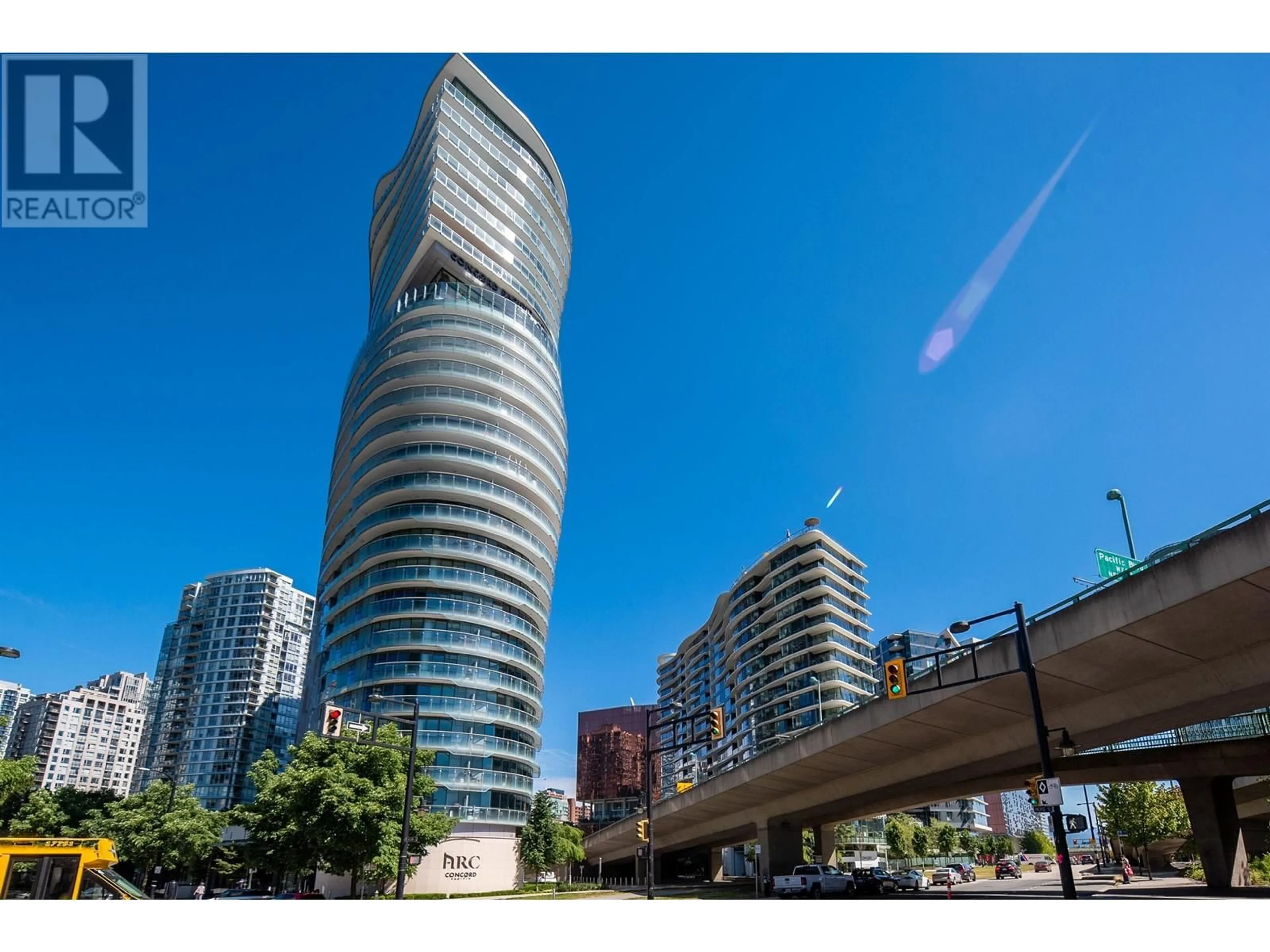 A pic from exterior of the house or condo, the view of city buildings for 587 87 NELSON STREET, Vancouver British Columbia V6Z0E8