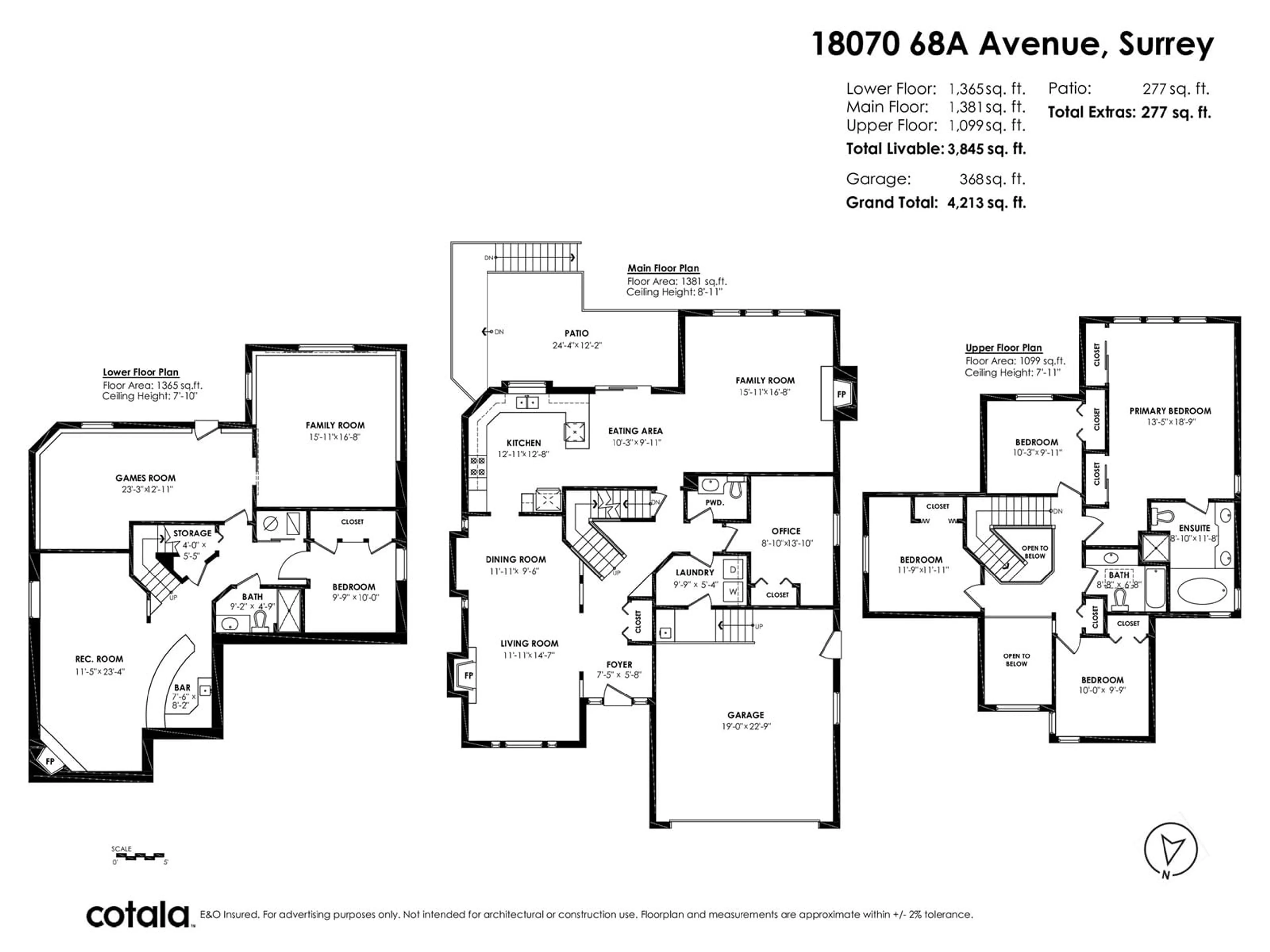 Floor plan for 18070 68A AVENUE, Surrey British Columbia V3S9C2