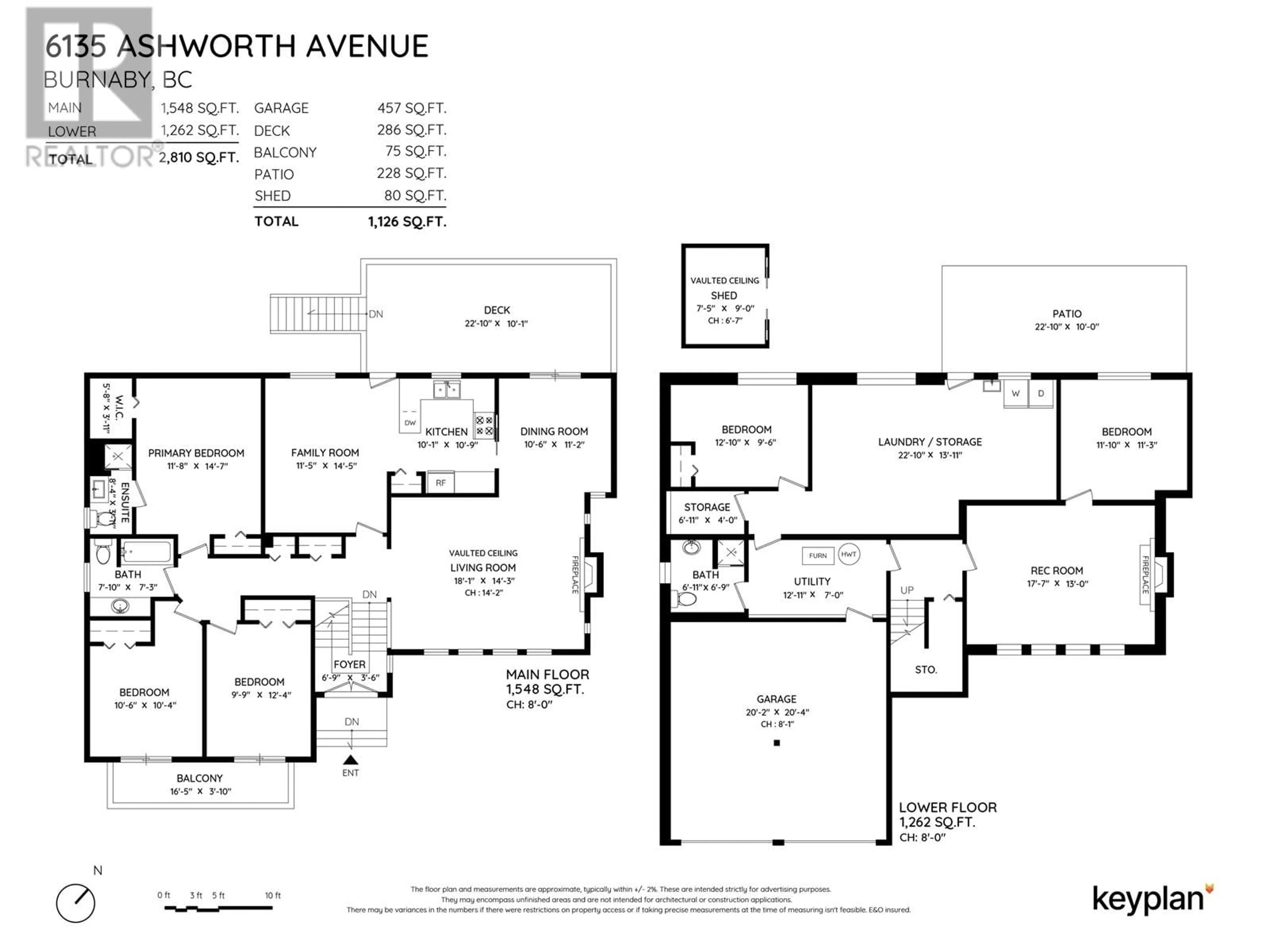 Floor plan for 6135 ASHWORTH AVENUE, Burnaby British Columbia V5E3T8