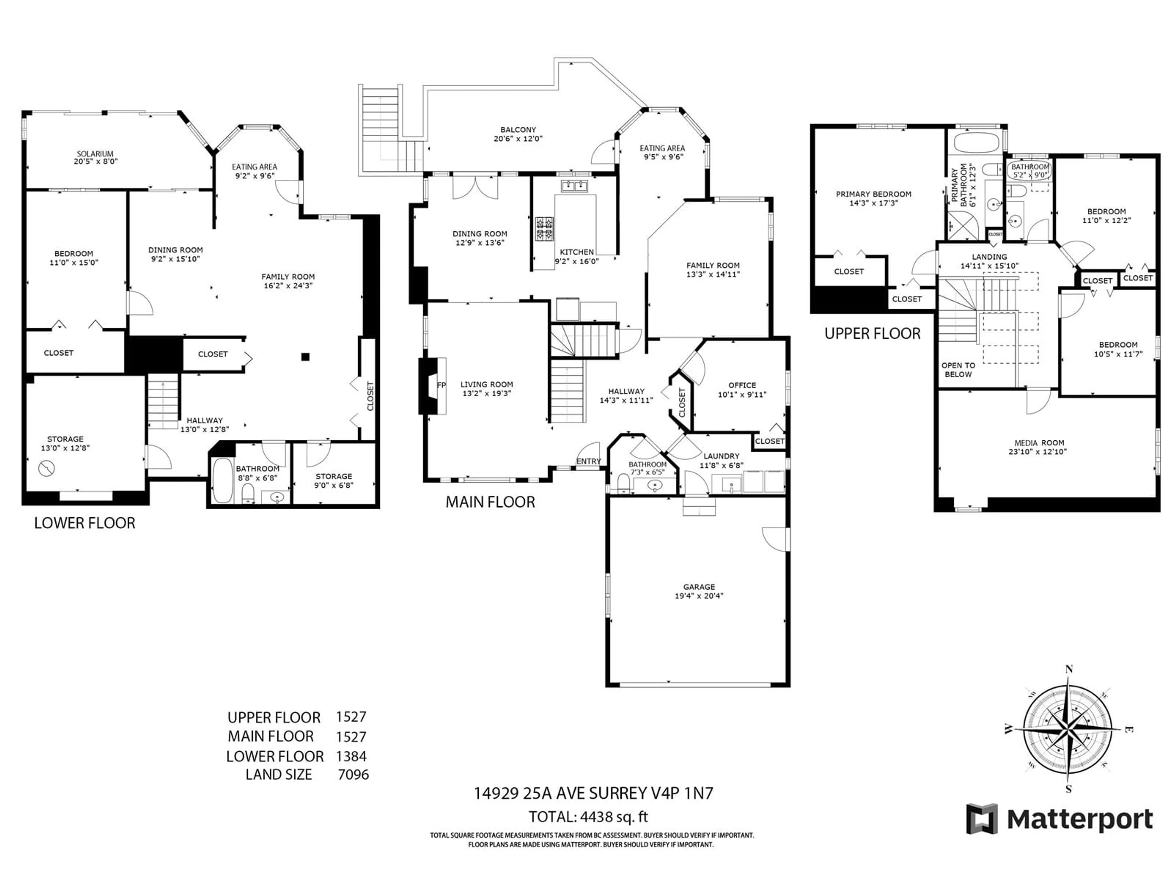 Floor plan for 14929 25A AVENUE, Surrey British Columbia V4P1N7