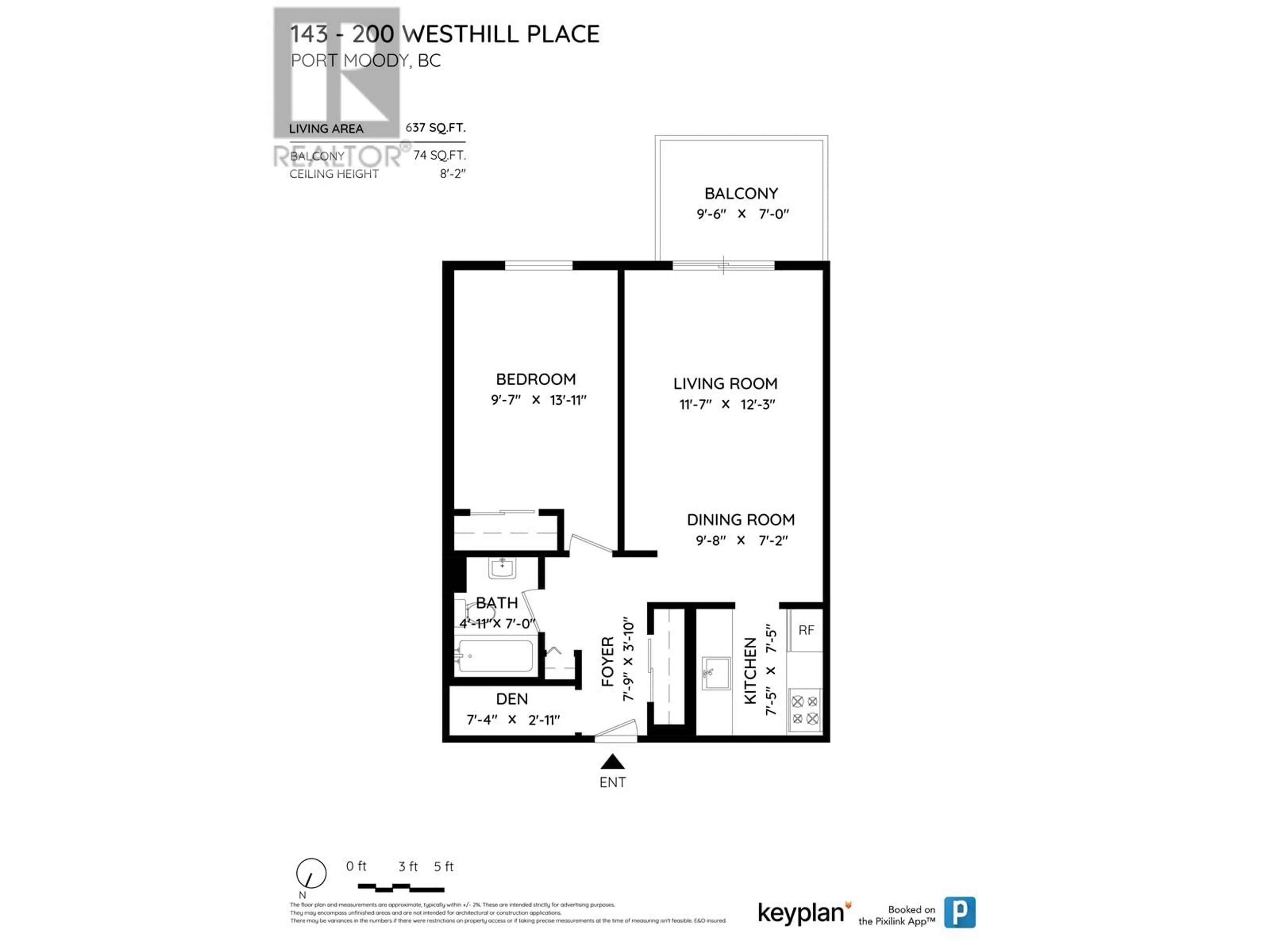 Floor plan for 143 200 WESTHILL PLACE, Port Moody British Columbia V3H1V2