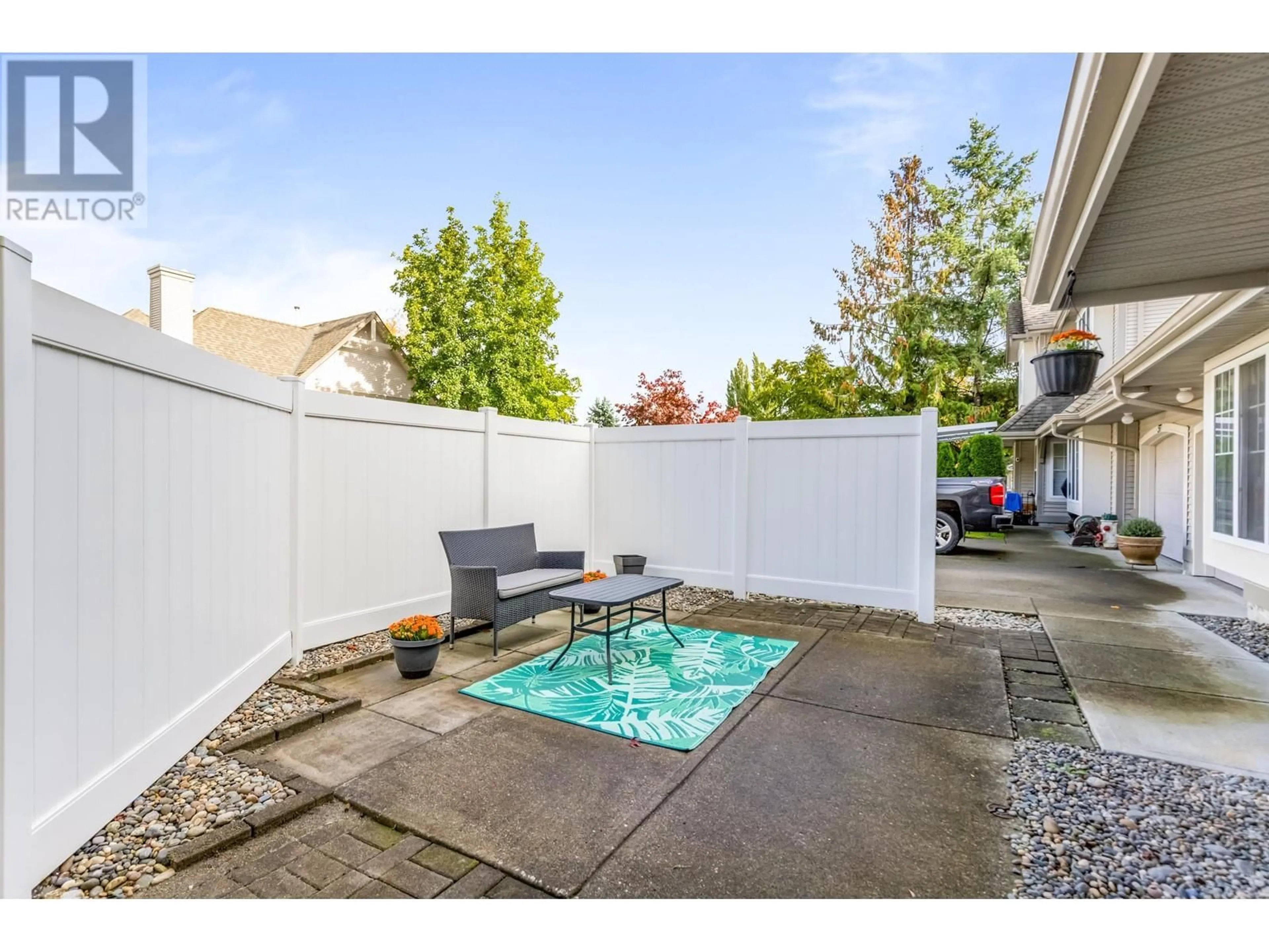 Patio, the fenced backyard for 56 23085 118 AVENUE, Maple Ridge British Columbia V2X3J7