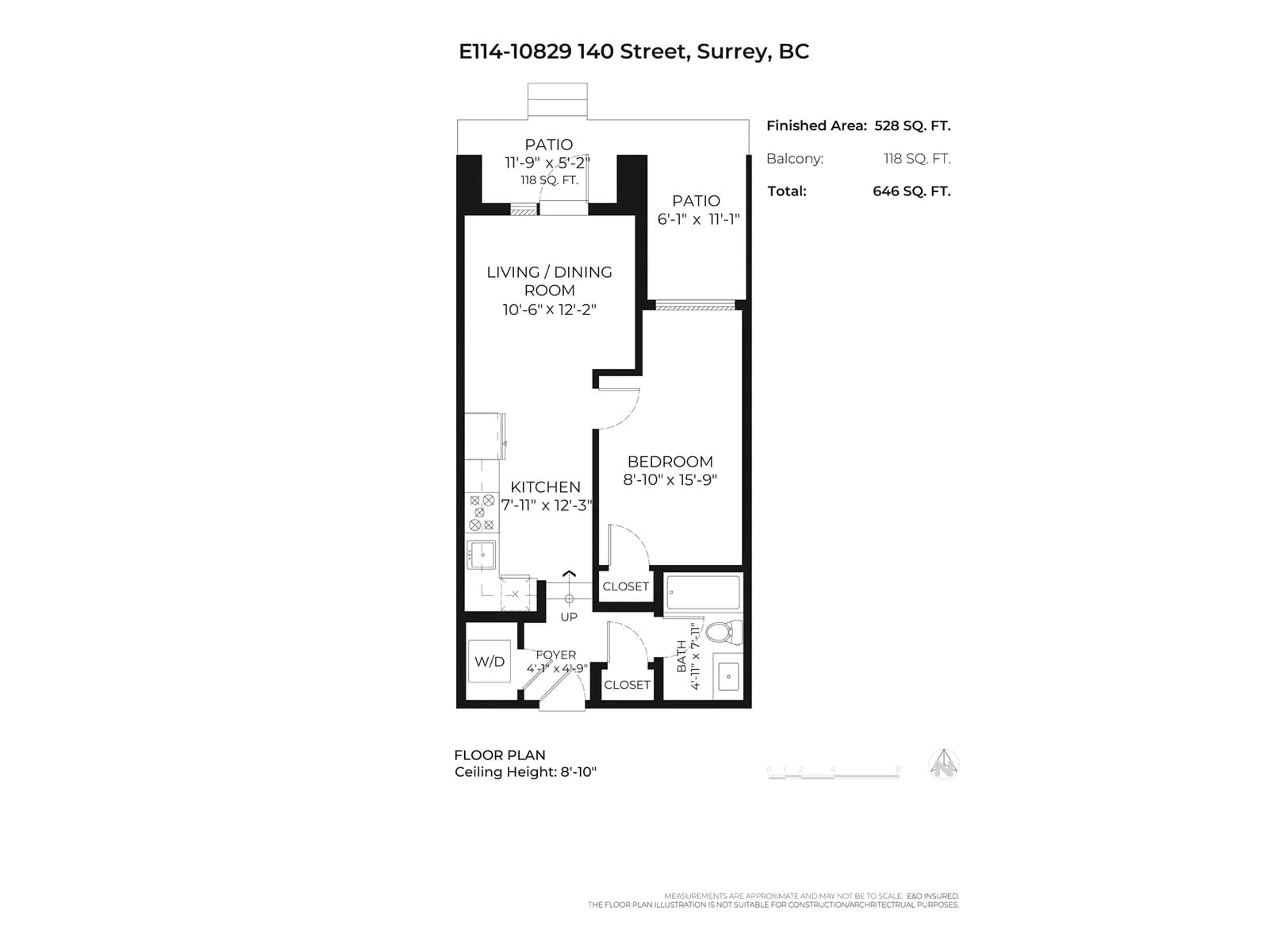 Floor plan for E114 10829 140 STREET, Surrey British Columbia V3R0H4