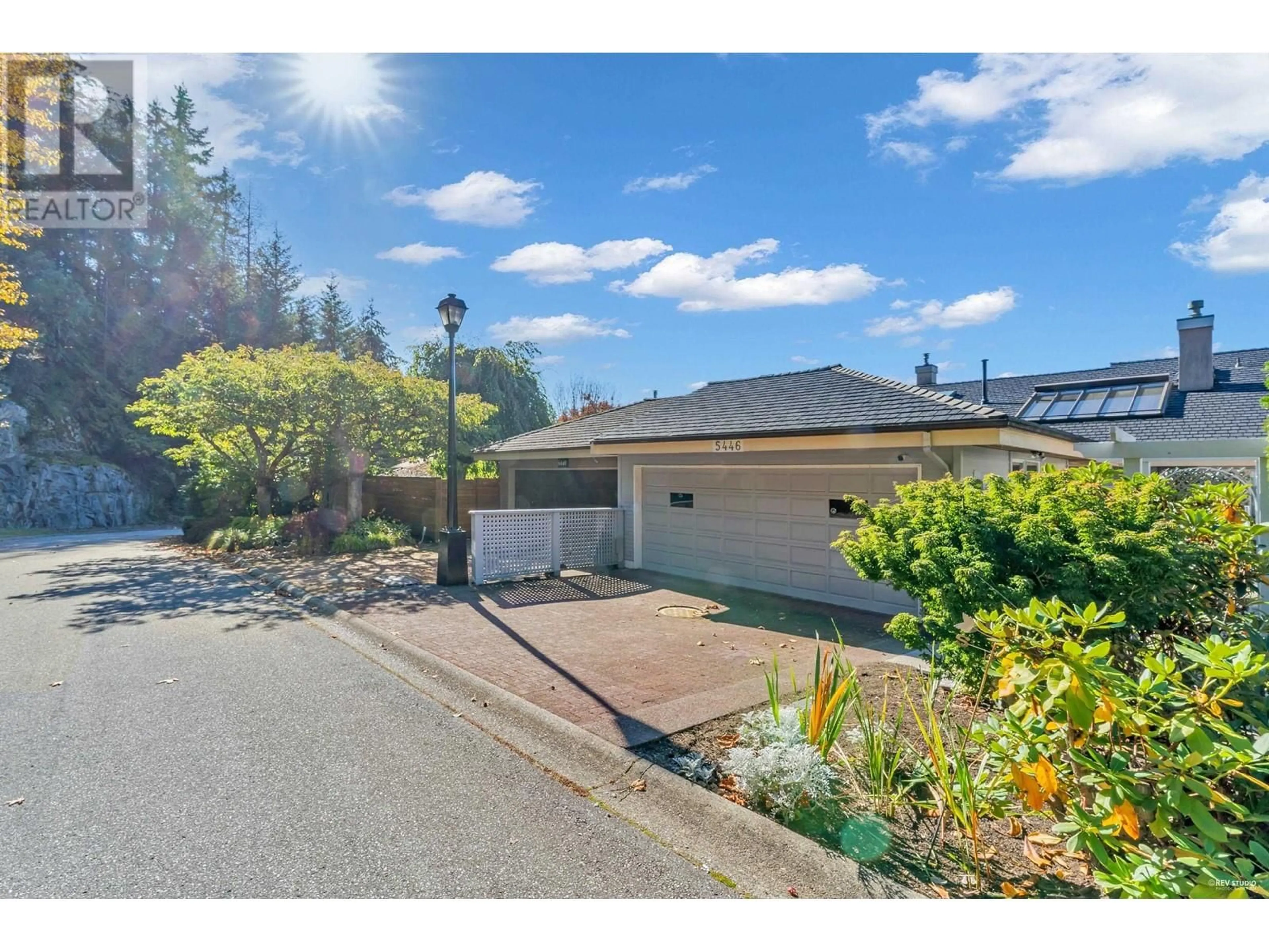 Frontside or backside of a home, the street view for 5446 MEADFEILD LANE, West Vancouver British Columbia V7W3G3