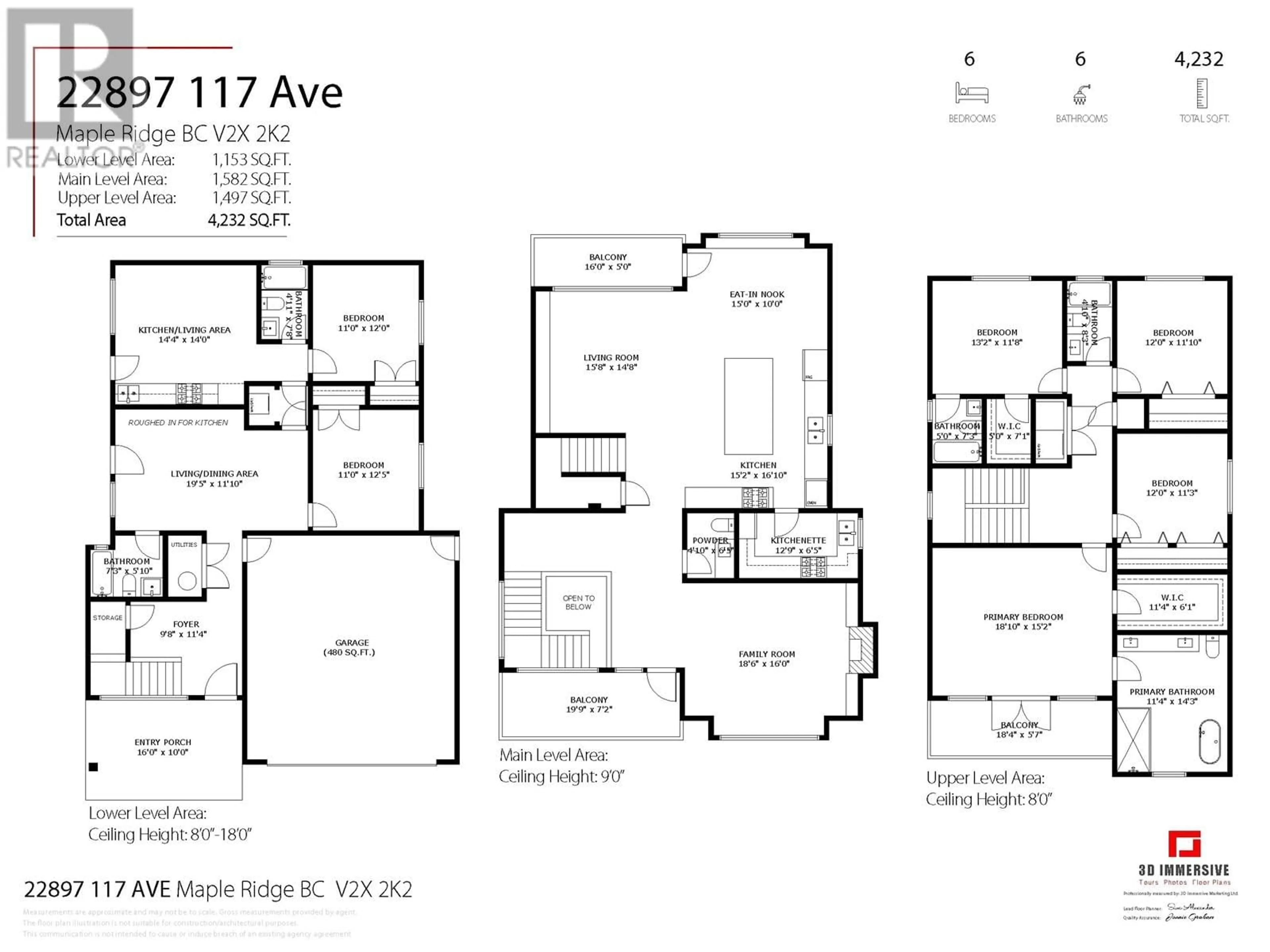 Floor plan for 22897 117 AVENUE, Maple Ridge British Columbia V2X6P5