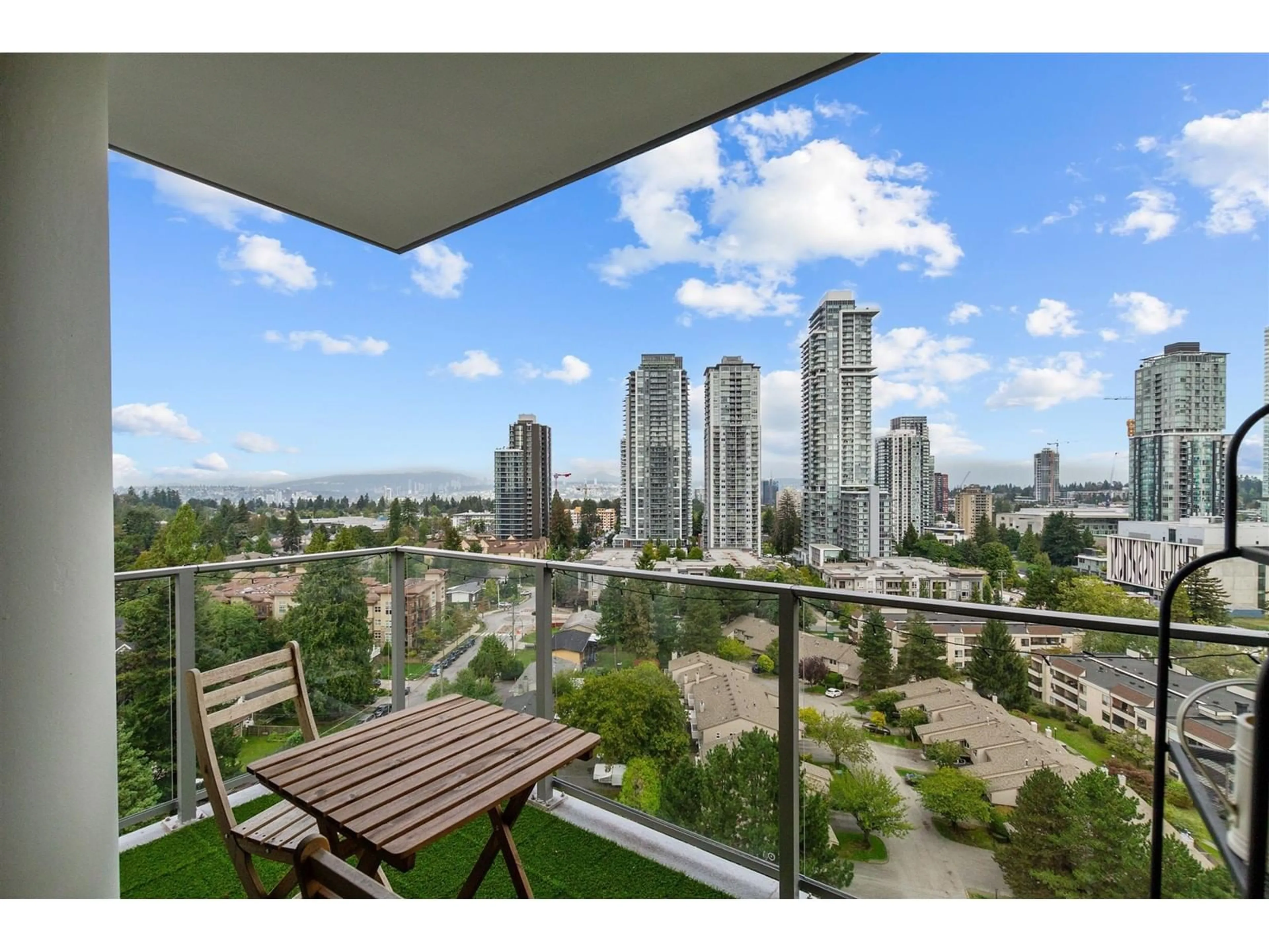 Balcony in the apartment, the view of city buildings for 1309 13359 OLD YALE ROAD, Surrey British Columbia V3T0S4