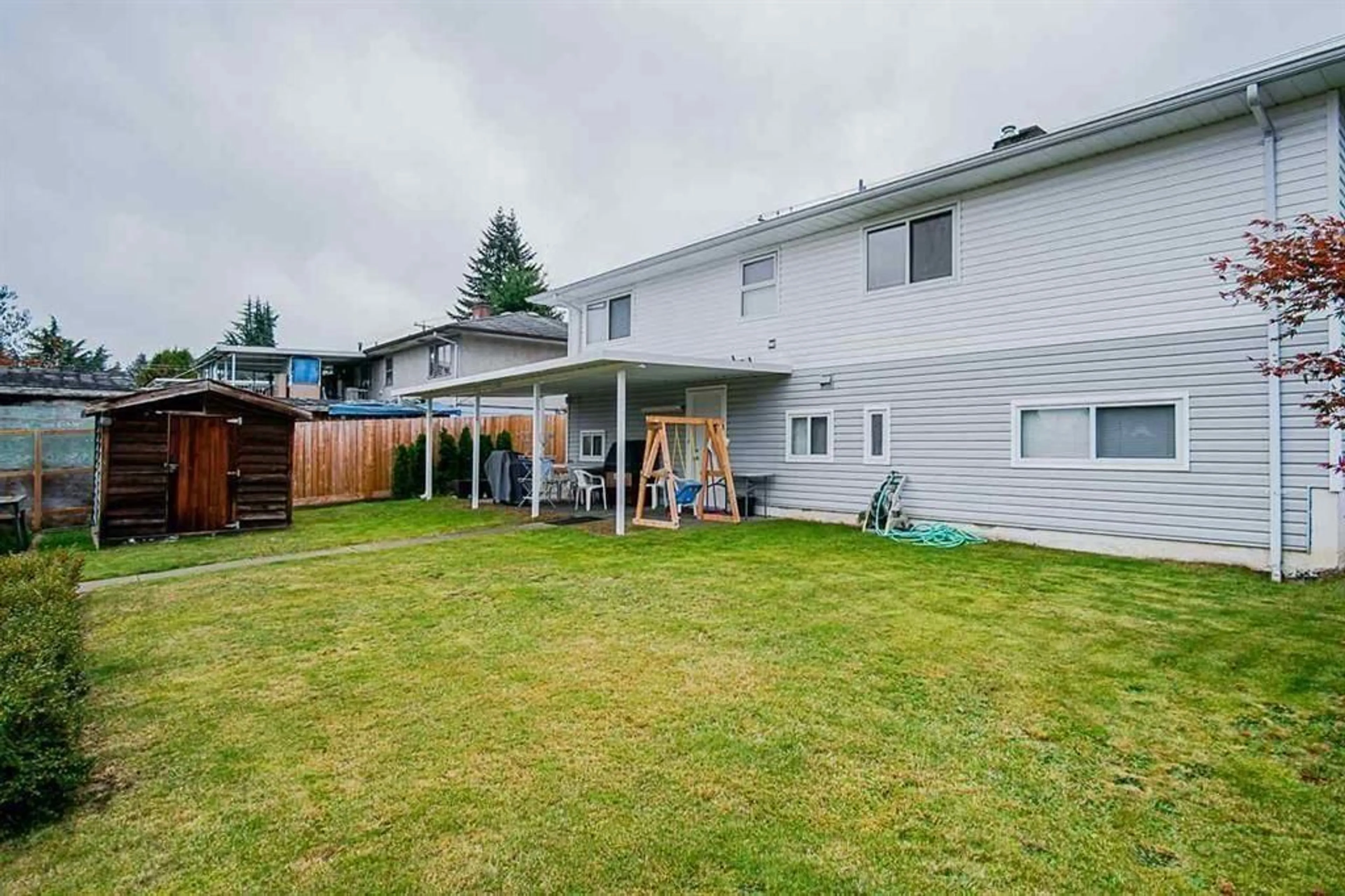 Patio, the fenced backyard for 12219 99 AVENUE, Surrey British Columbia V3V2N6