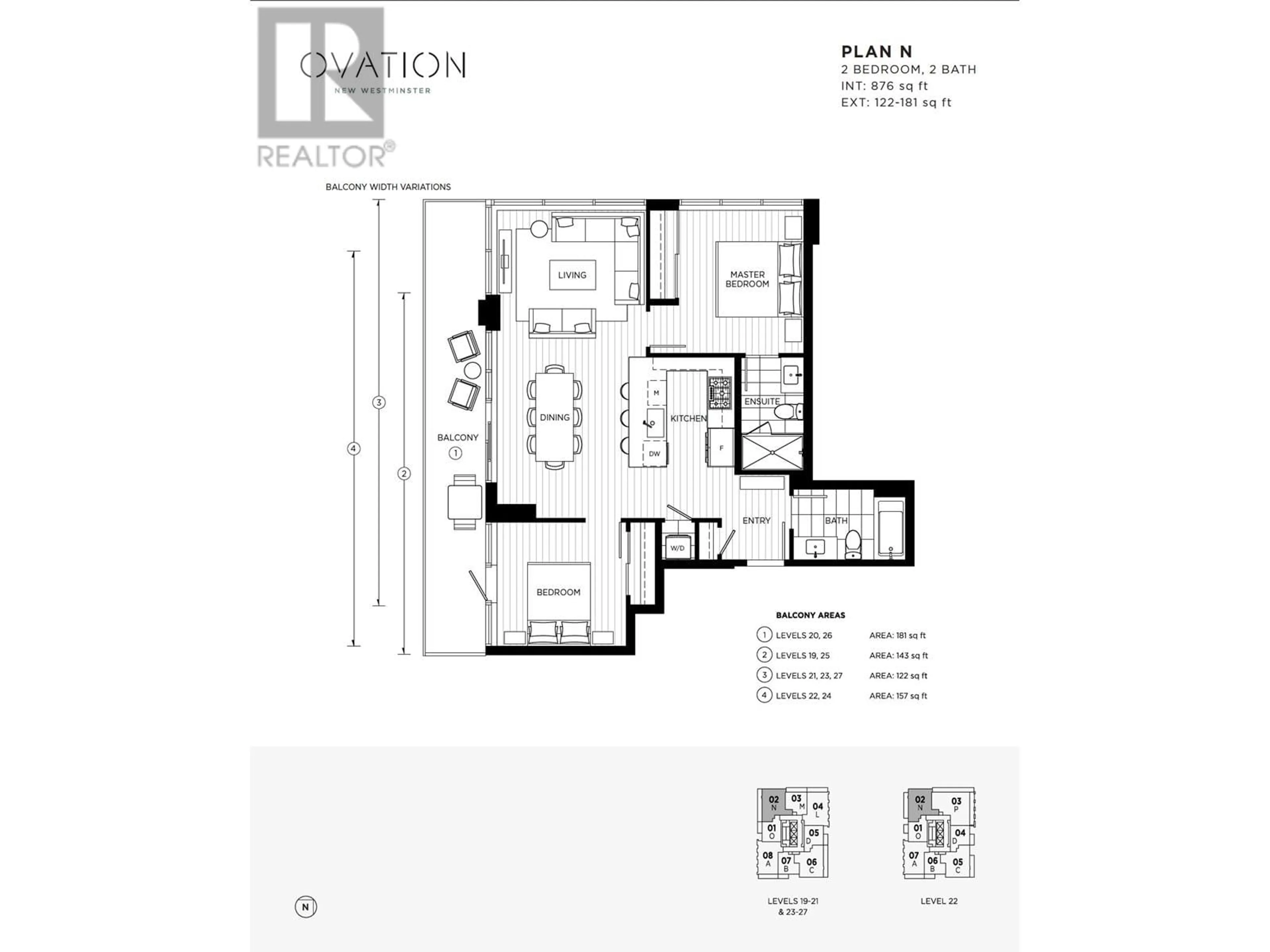 Floor plan for 1902 823 CARNARVON STREET, New Westminster British Columbia V3M1E9