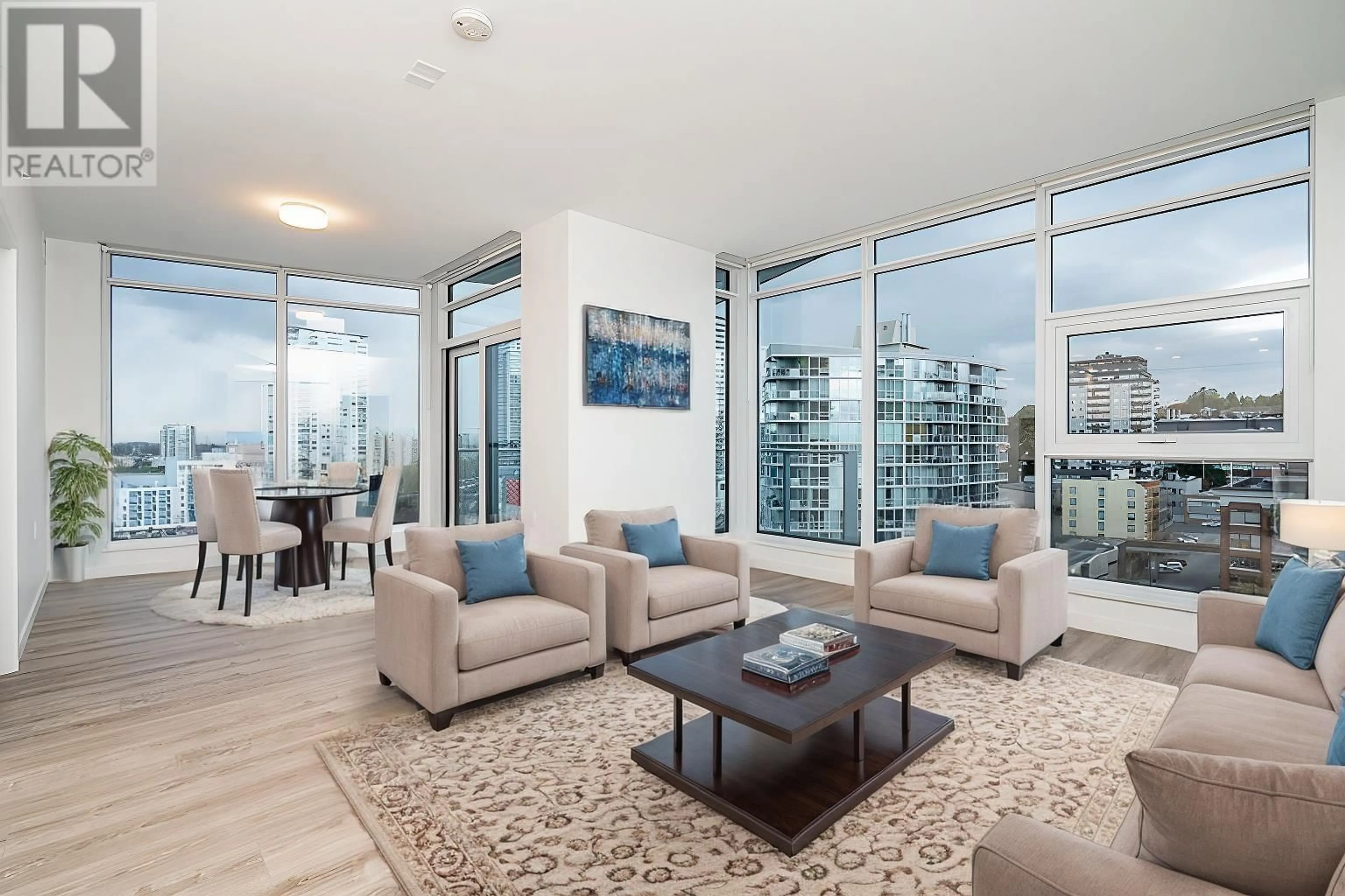 Living room, wood floors for 1103 680 QUAYSIDE DRIVE, New Westminster British Columbia V3M0P2